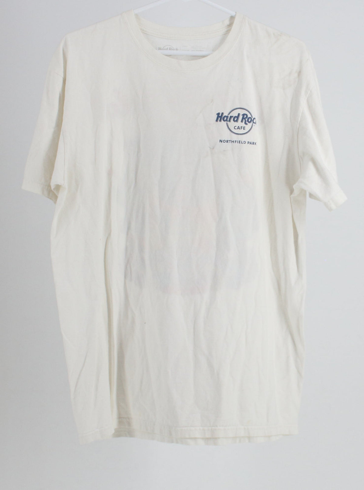 Hard Rock Cafe White Shirt with Coloured Logo On Front and Back