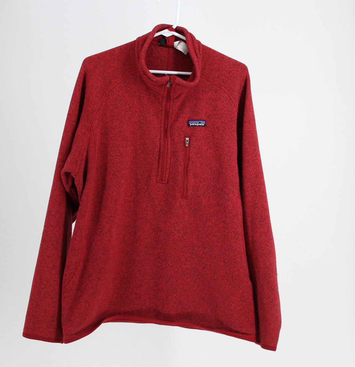 Patagonia Red Fleece Quarter Zip Jacket