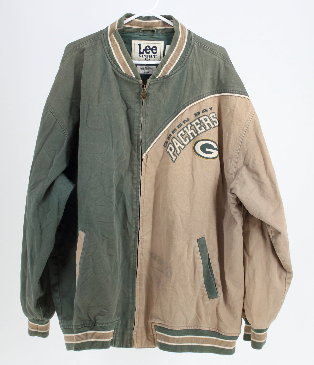 Lee Sport Green and Tan Packers Jacket