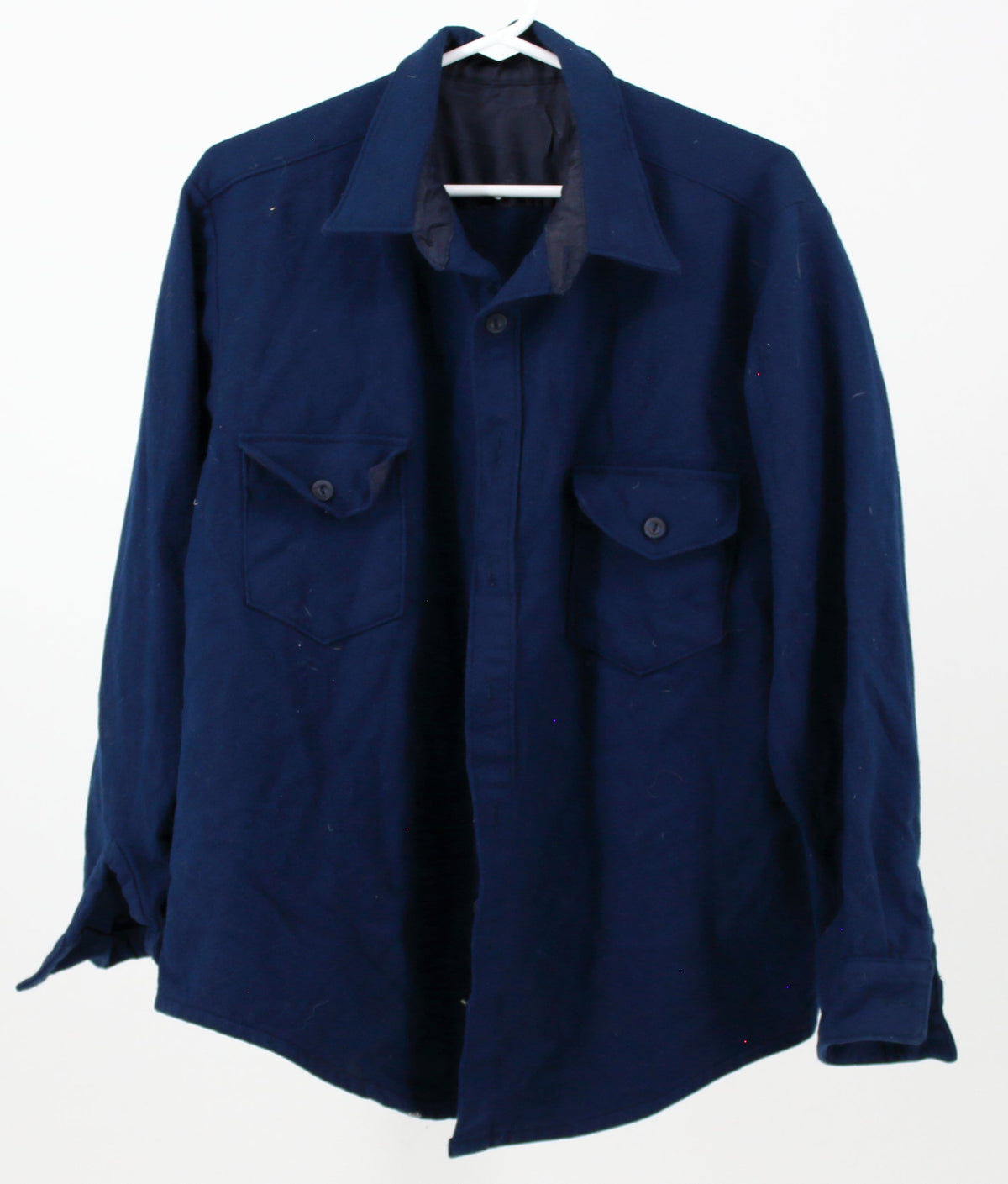 Basic Navy Blue Work Shacket