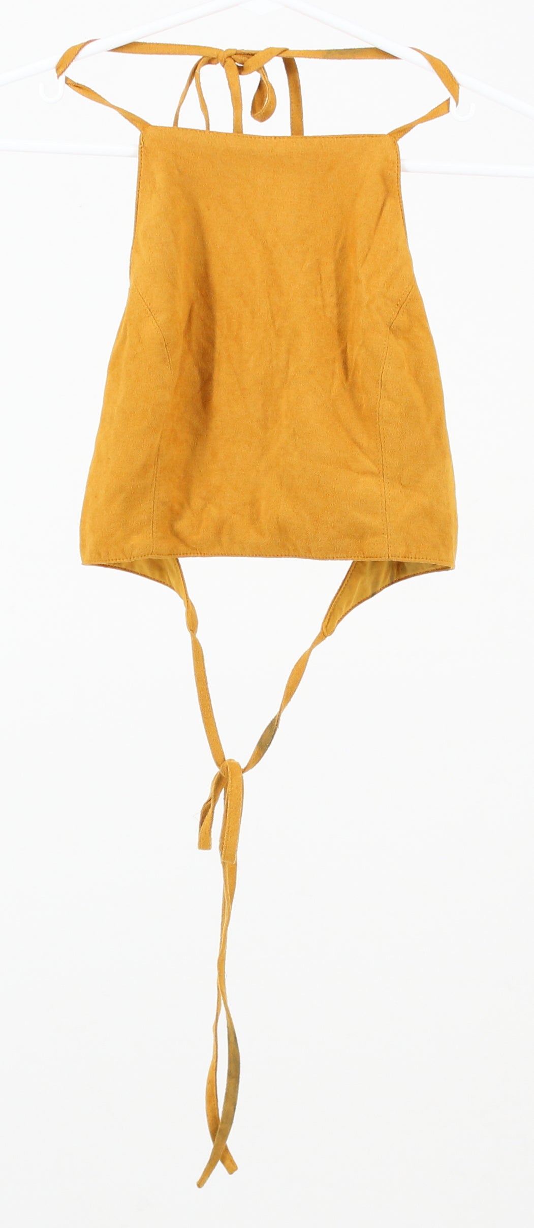 Forever 21 Yellow Suede Halter Top