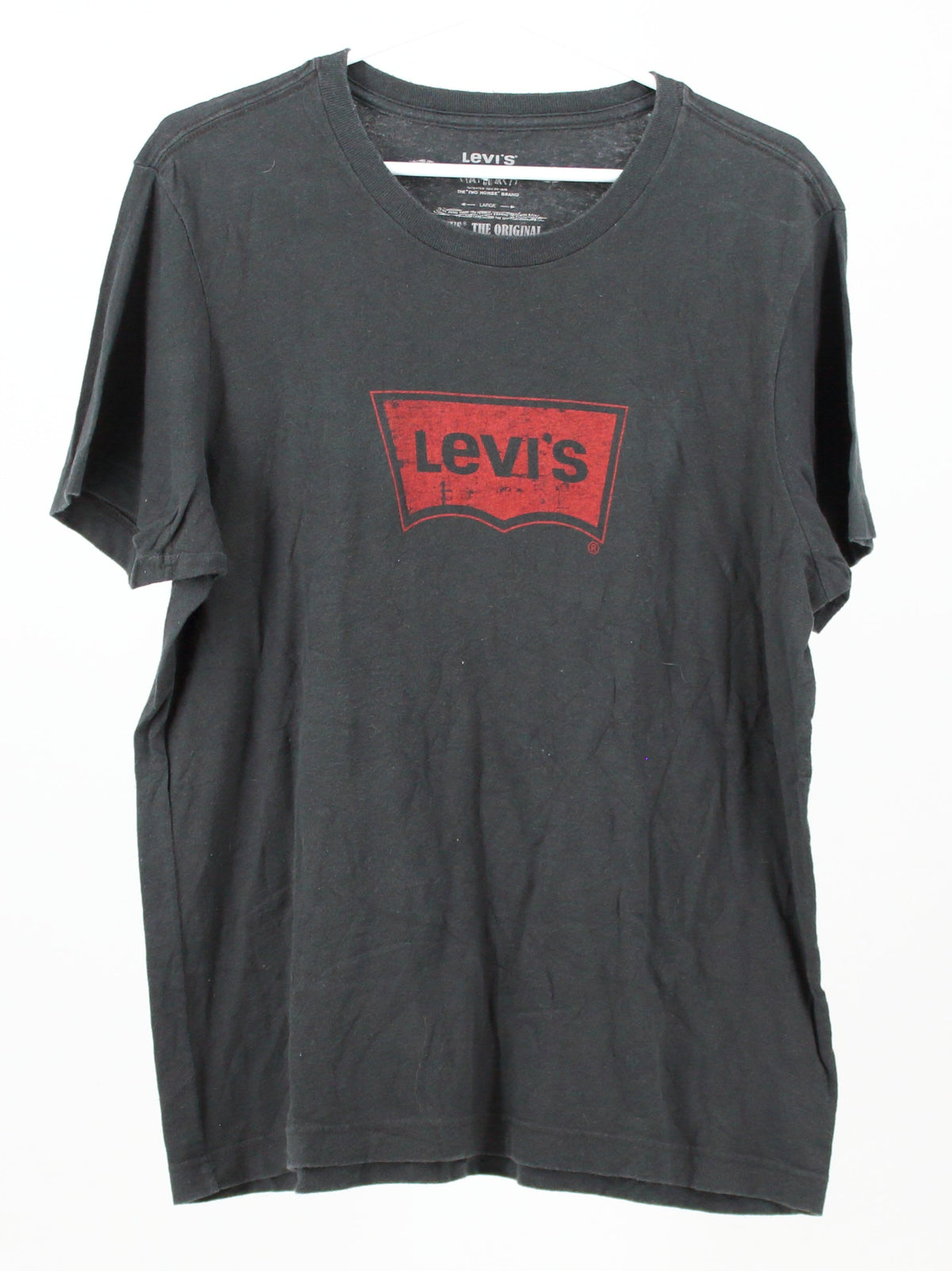 Levis Basic Black and Red Logo Tee