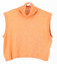 Orvis 100% Silk Orange Vest Top