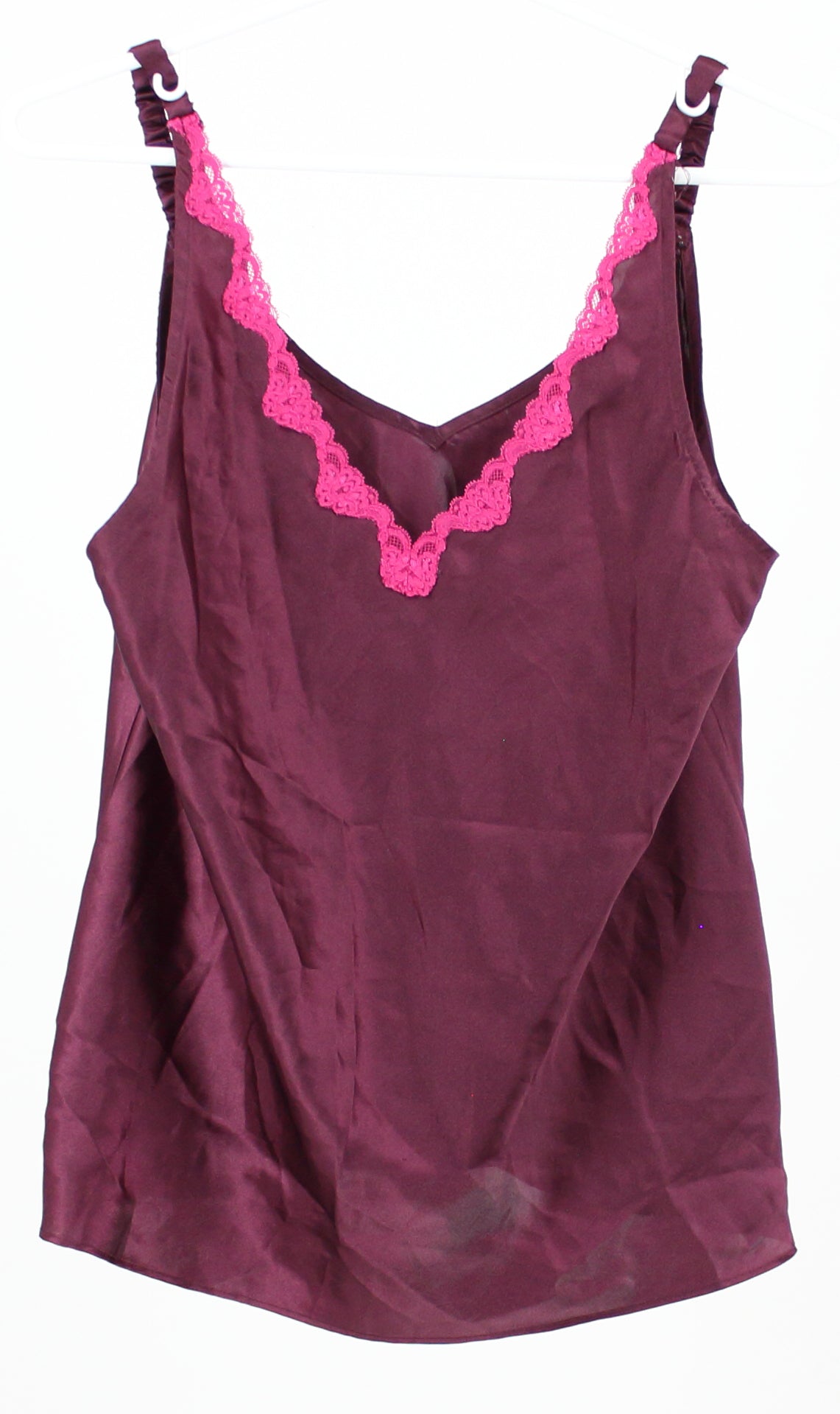 Valerie Stevens 100% Polyester Grape Purple Tank with lace detail