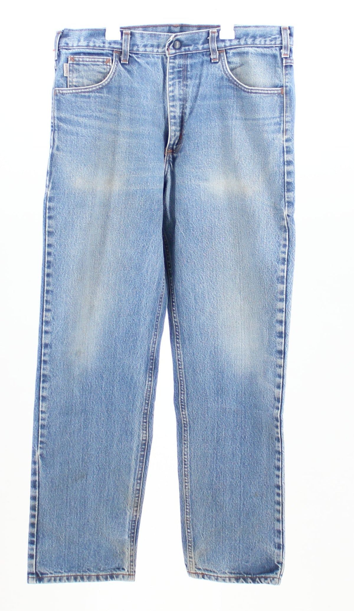 Carhartt Light Washed Denim Jeans with Snap Button Closure