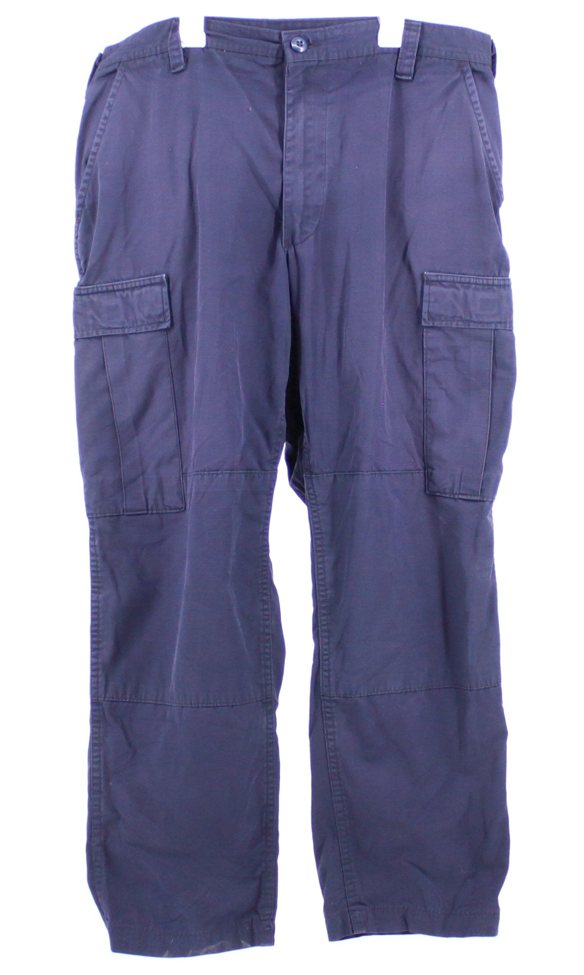 Navy Blue Wide Leg Cargo Pants