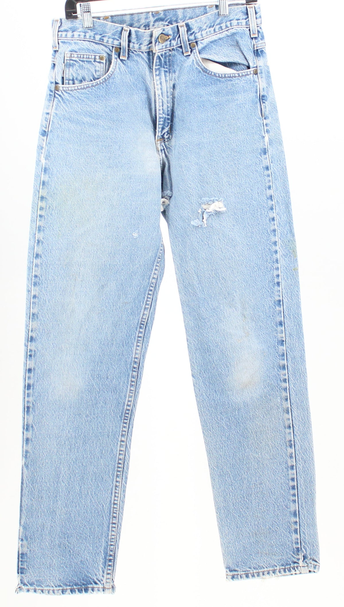 Carhartt Light Washed Straight Leg Distressed Jeans