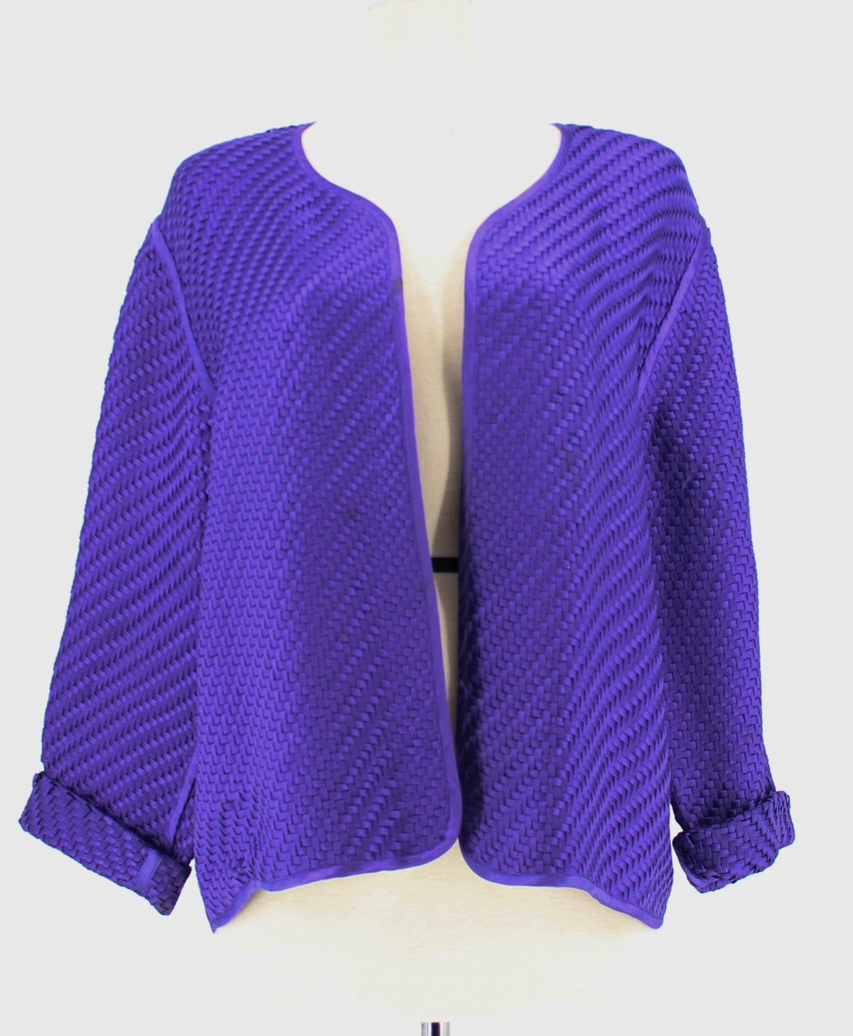 Chico's 100% Silk Woven Open Cardigan