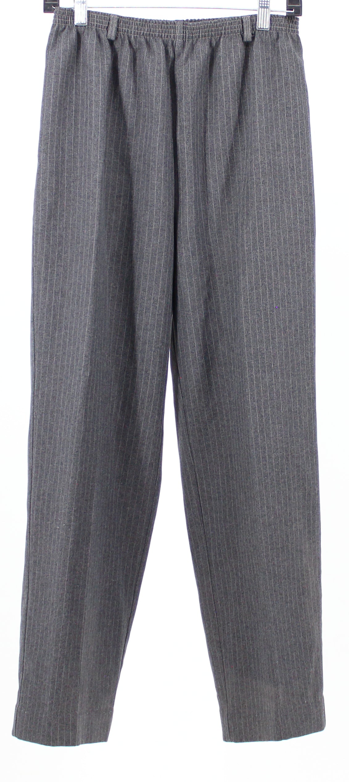 Alfred Dunner Grey Striped Trousers