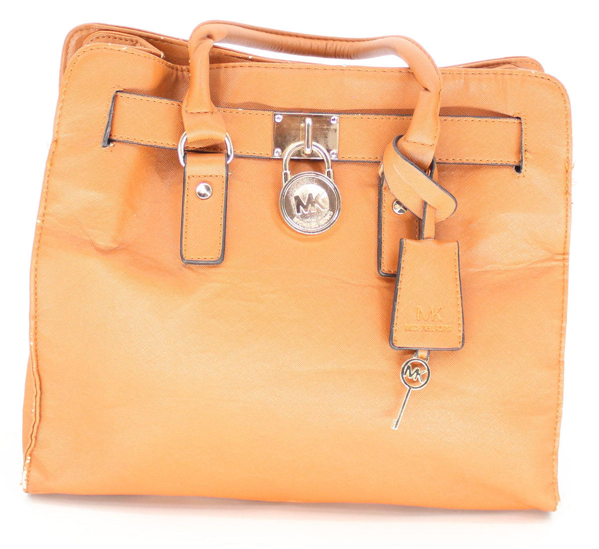 Michael Kors Tan Leather Bag with Gold Lock