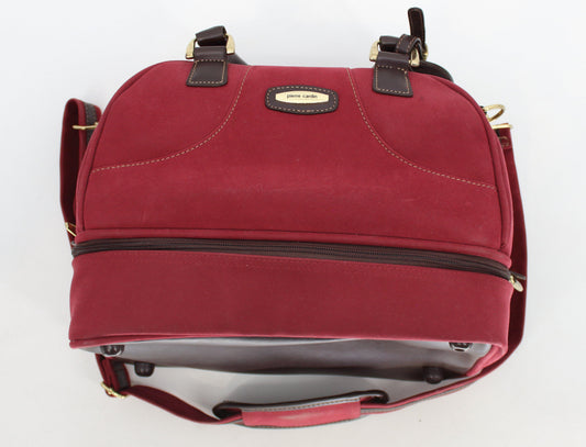 Pierre Cardin Maroon and Black Handbag