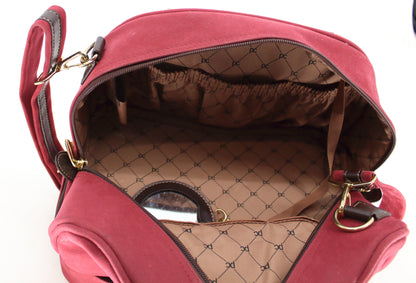 Pierre Cardin Maroon and Black Handbag