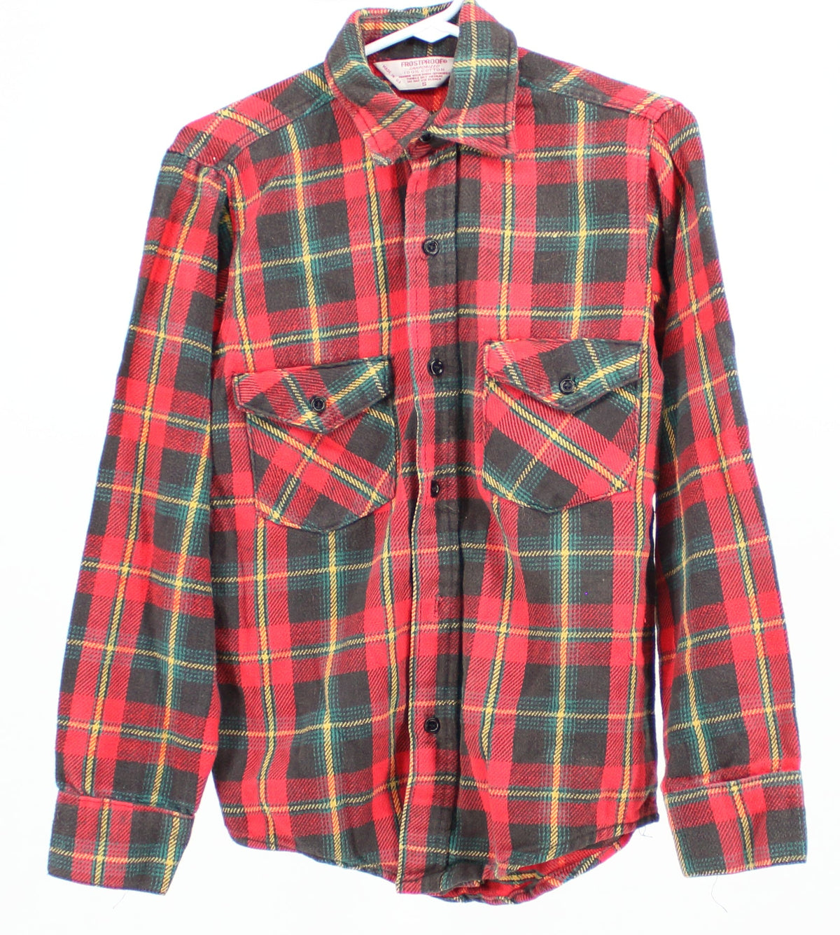 Frost proof Sanforiozed Red and Green Plaid Thick Flannel Shirt