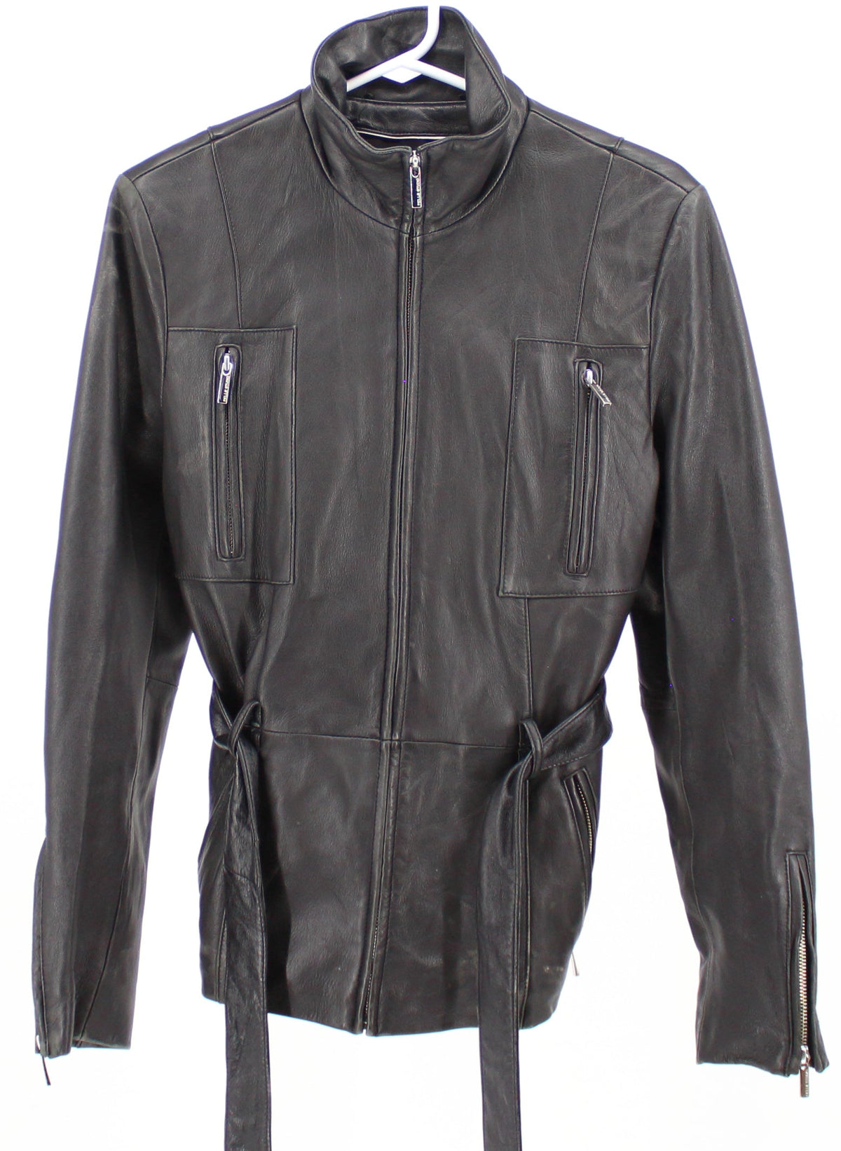 Wilsons Leather Pelle Studio Black Jacket With Waist Band and Insulation