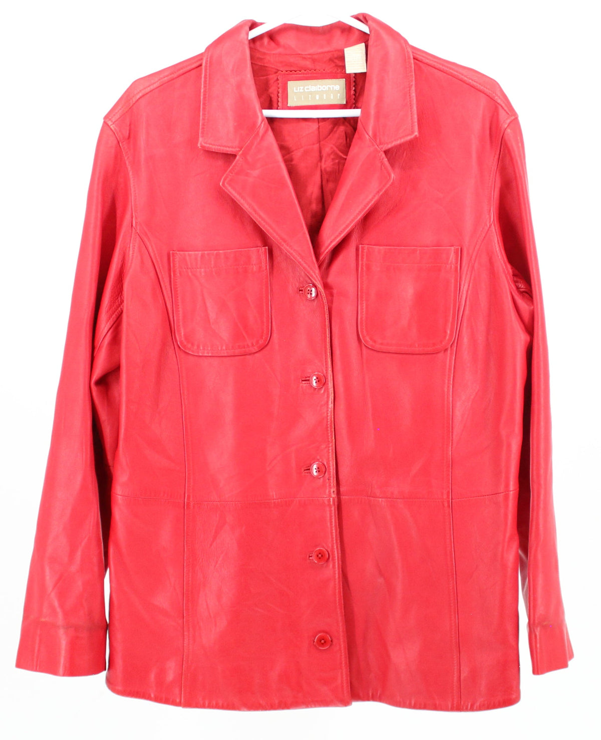 Liz Claiborne Red Soft Leather Jacket