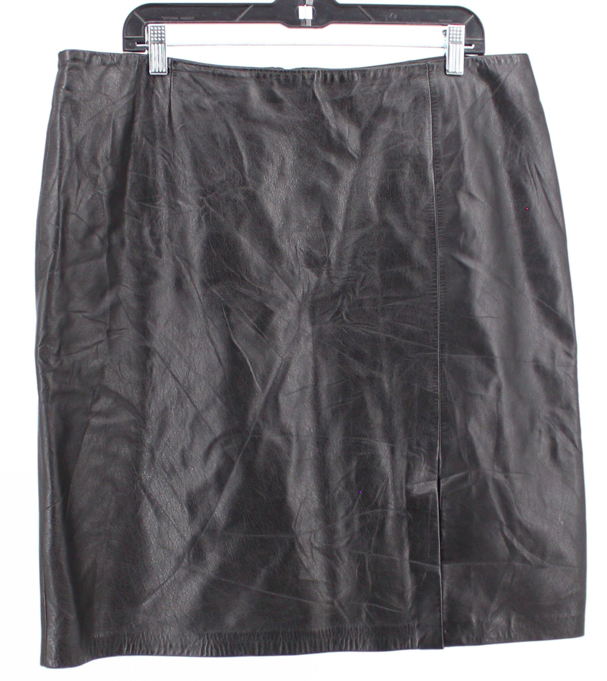 Danier Black Basic Leather Skirt