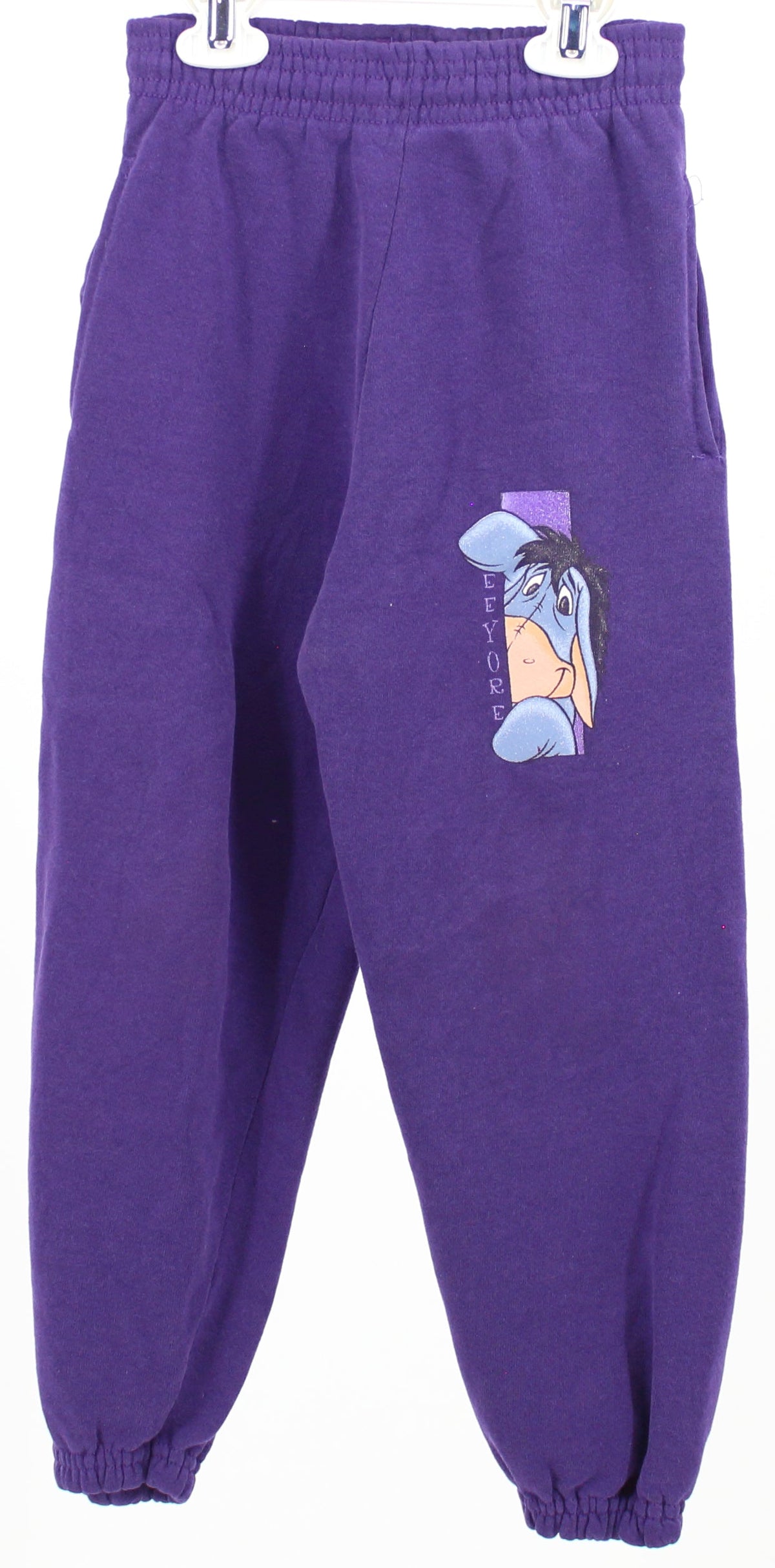 The Disney Catalog Eeyore Silk Print Purple Sweatpants