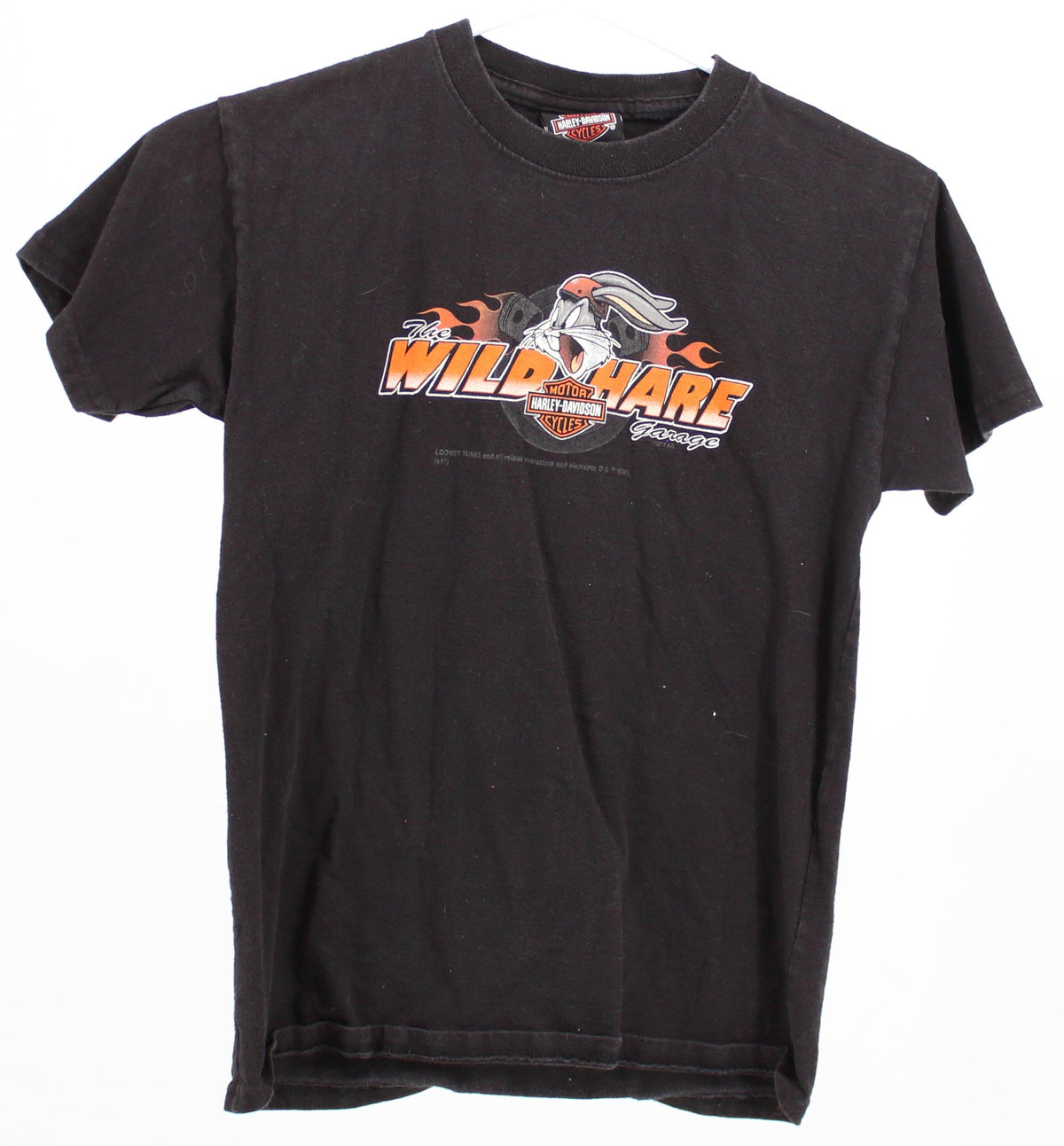 Harley Davidson Motorcycles The Wild Rare Garage Silk Print Black T-Shirt