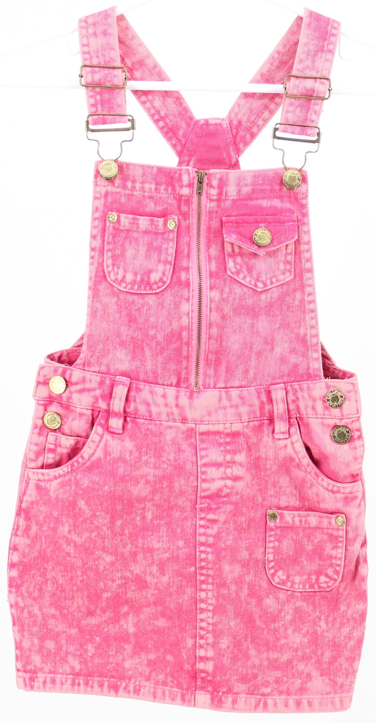 Chillipop Pink Denim Jumper Dress