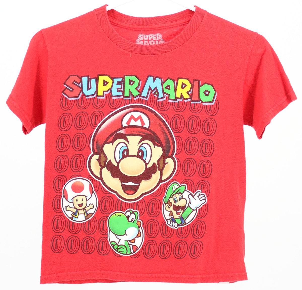 Super Mario Silk Print Red T-Shirt