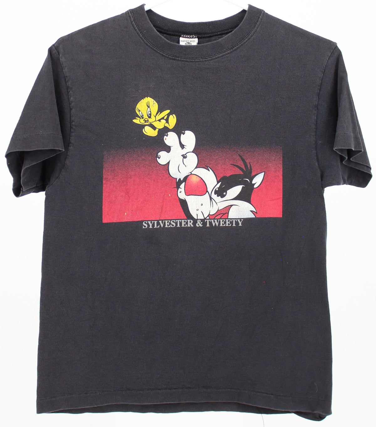 Warner Bros Studio Store Sylvester & Tweety Sill Print Black T-Shirt