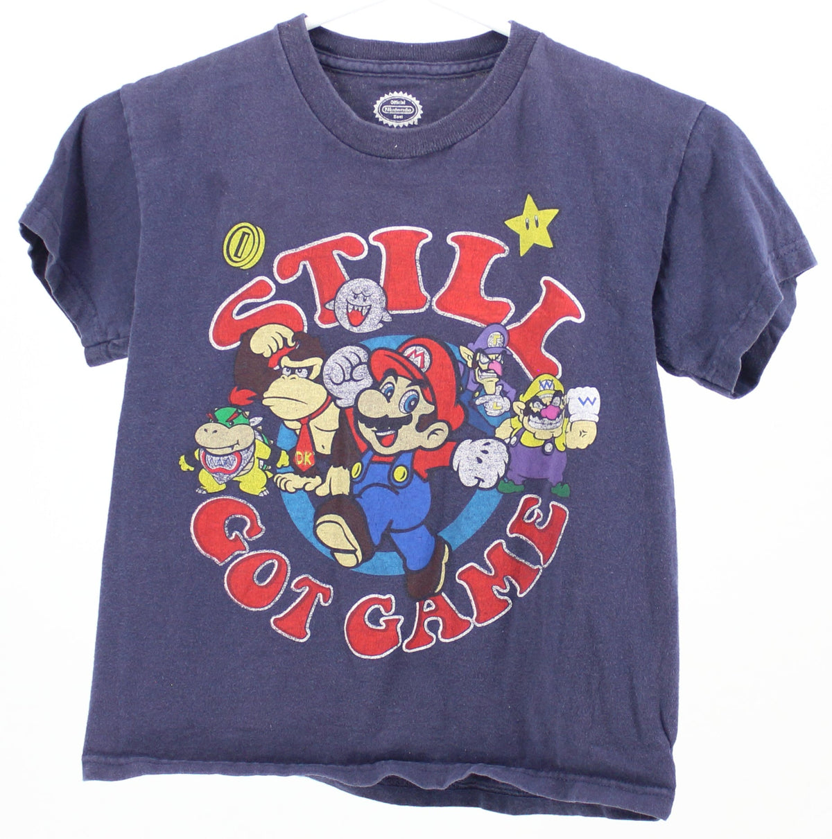 Nintendo Still Got Game Silk Print Dark Blue T-Shirt