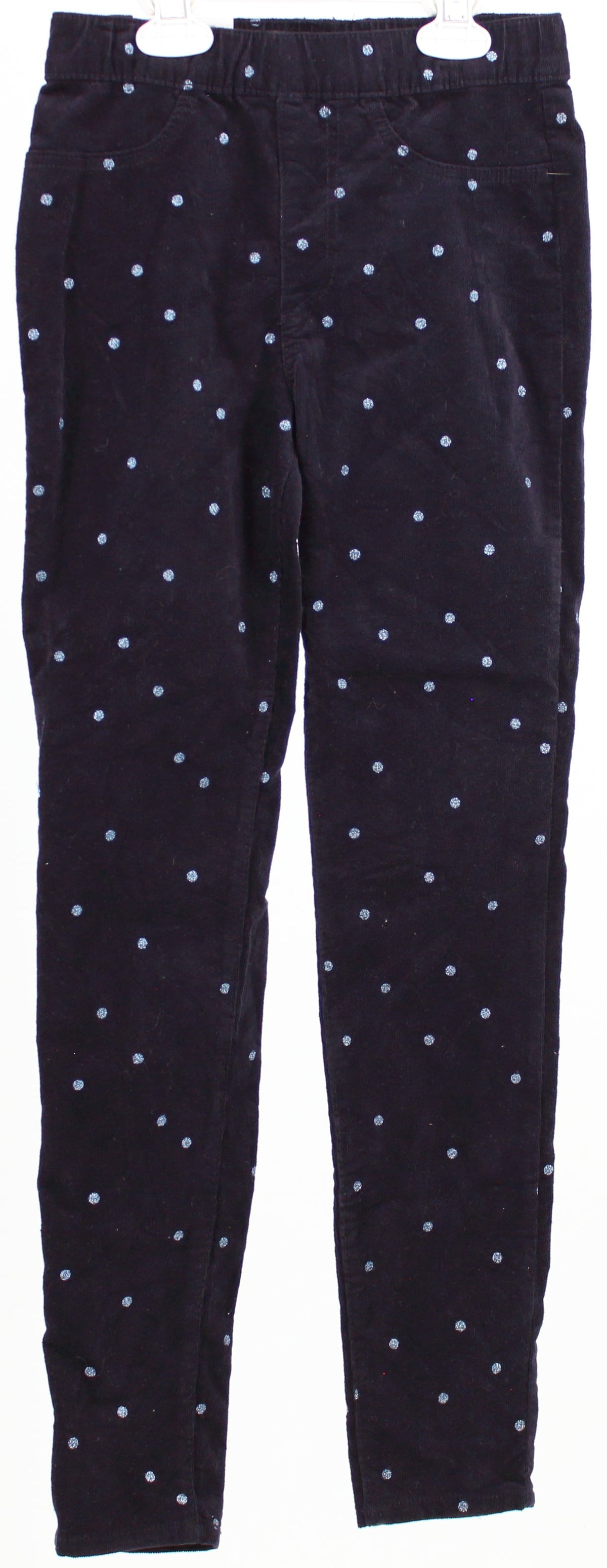 H&M Dots Glitter Patterned Navy Blue Corduroy Pants