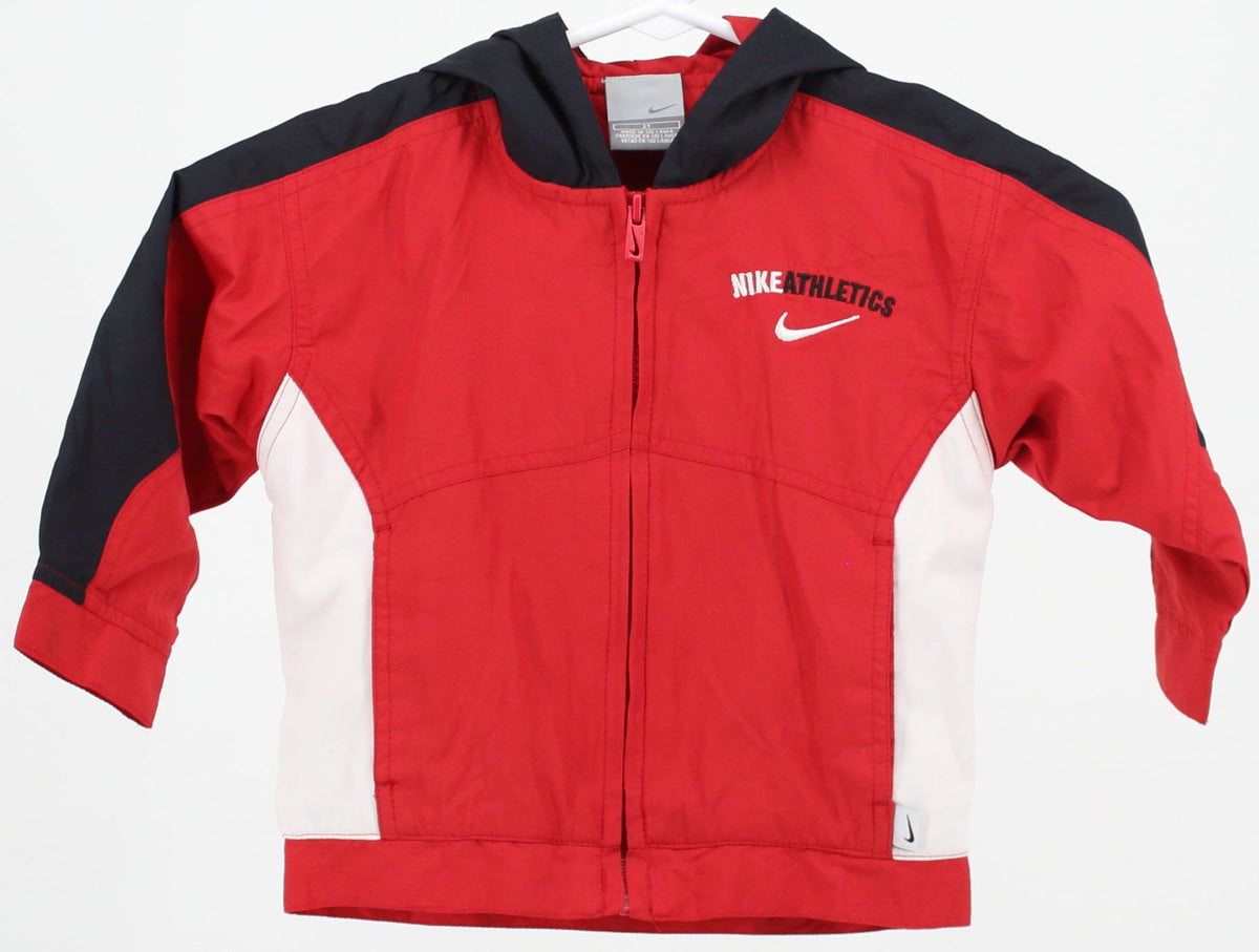 Nike Athletics Red Black and White Lined Light Jacket