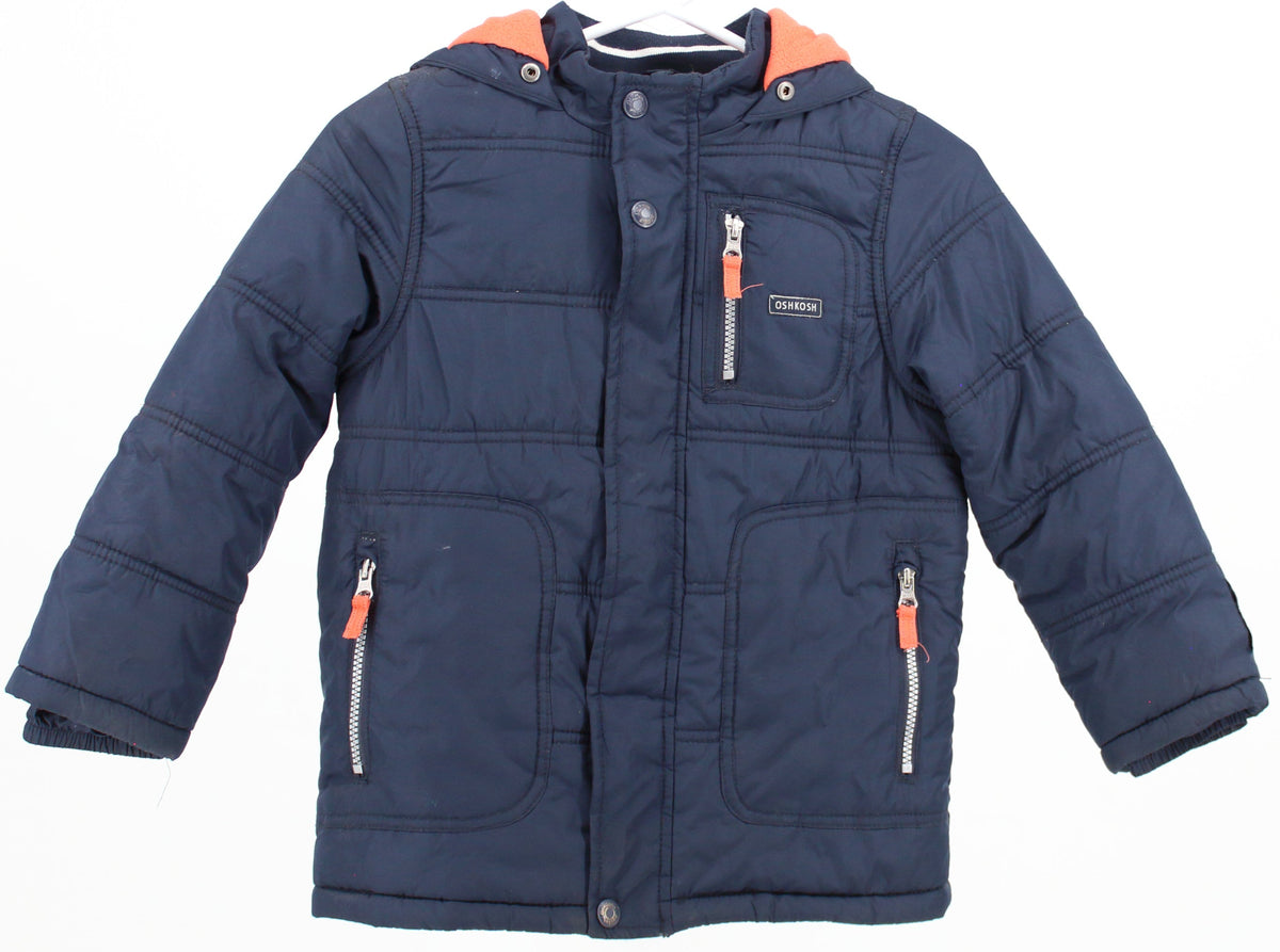 OshKosh B'gosh Navy Blue Hooded Down Jacket