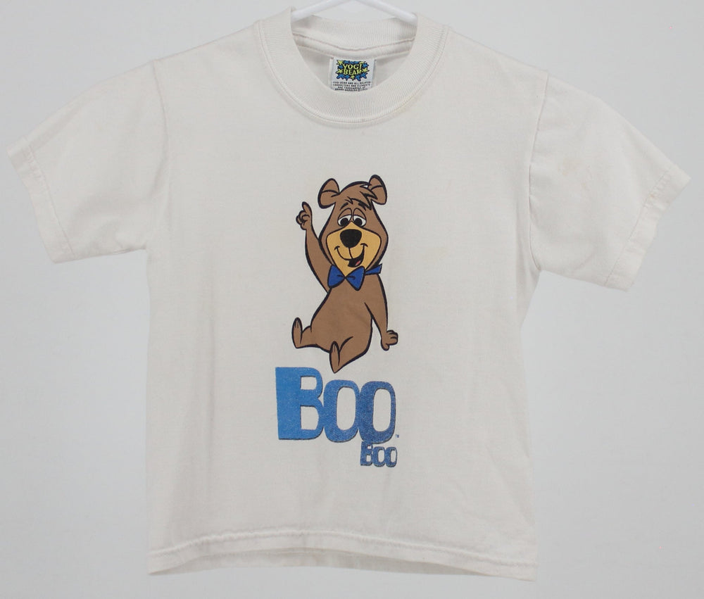 Yogi Bear Boo Boo Silk Print White T-Shirt