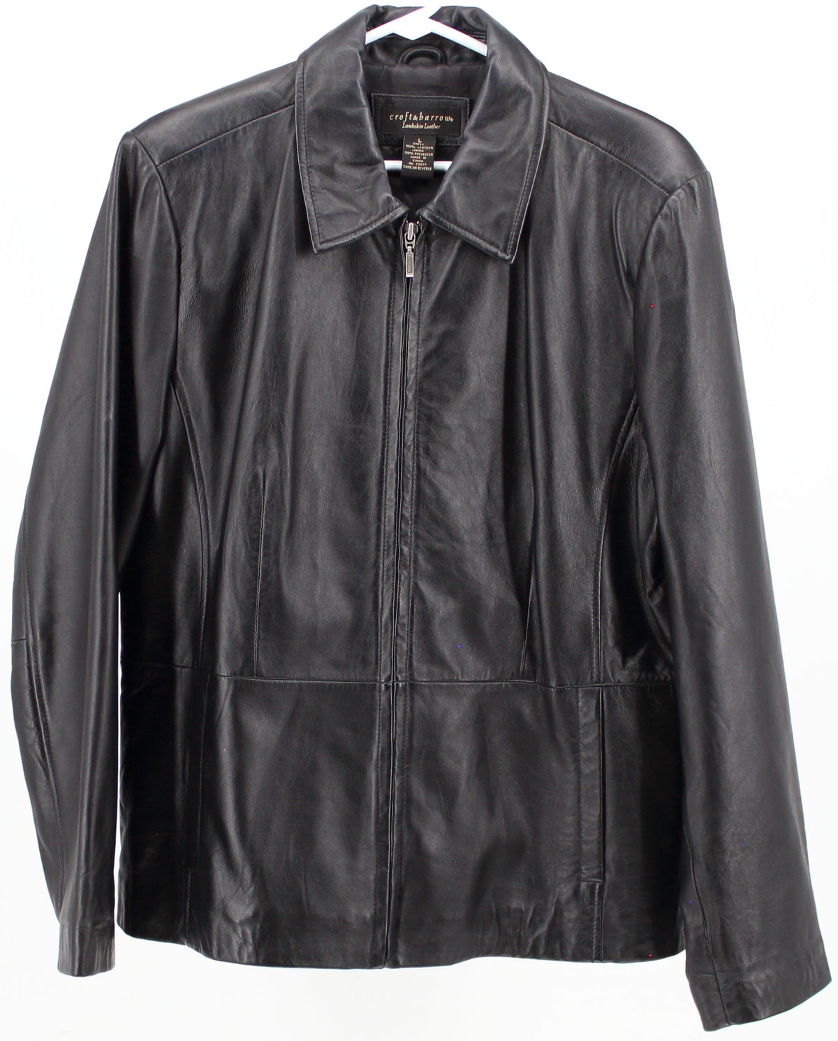 Croft & Barrow Lambskin Leather Black Jacket