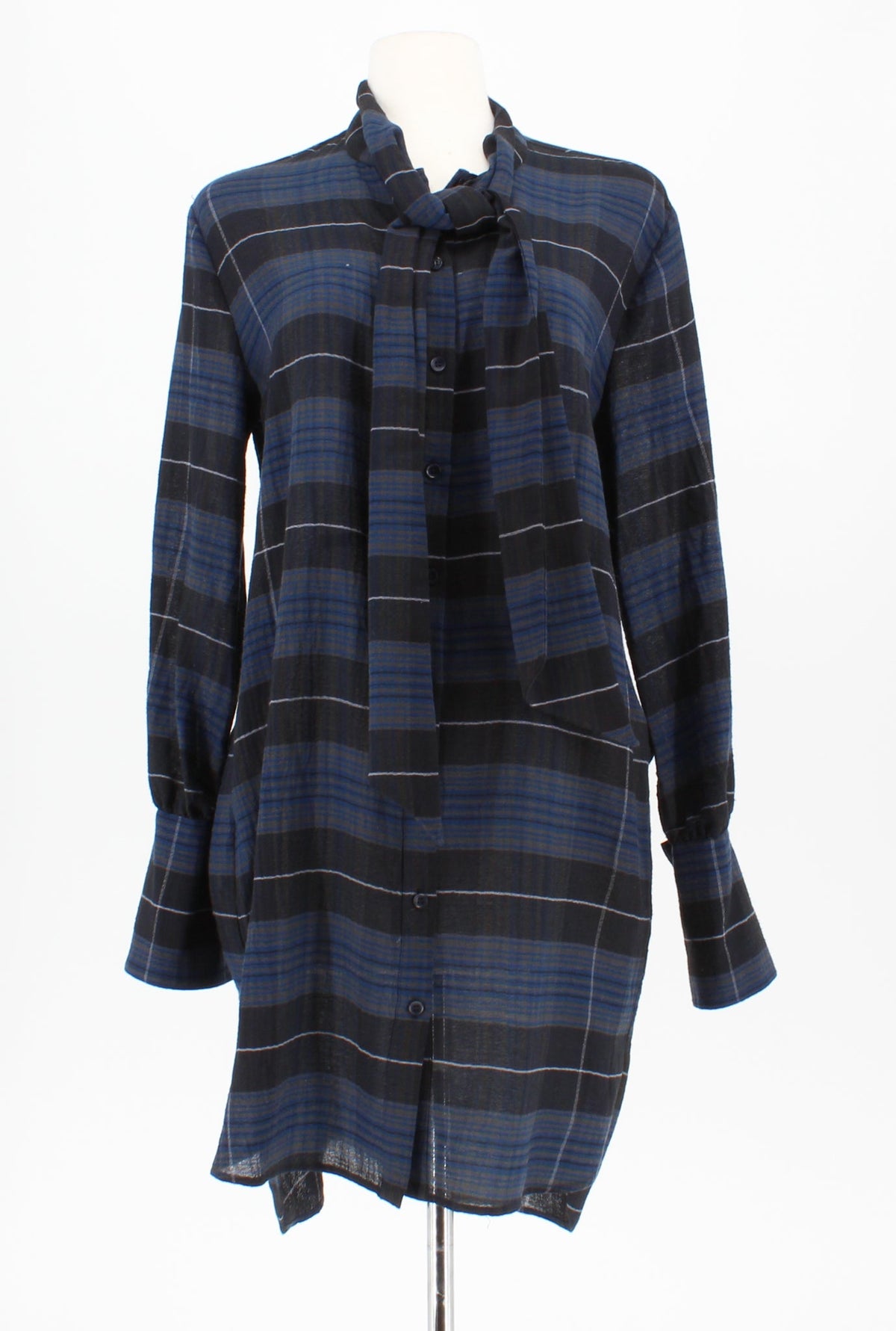 BCBG MAXAZRIA Check Pattern Tunic Dress