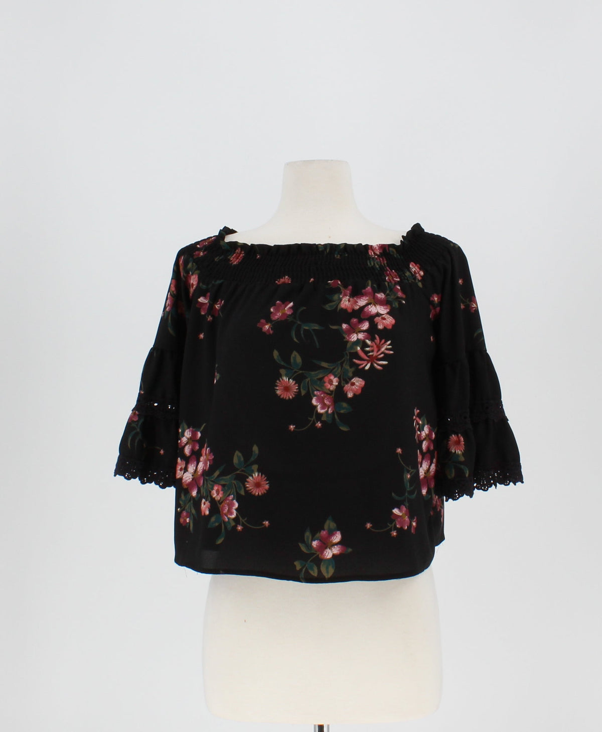 Jolt Floral Off Shoulder Long-sleeved Blouse