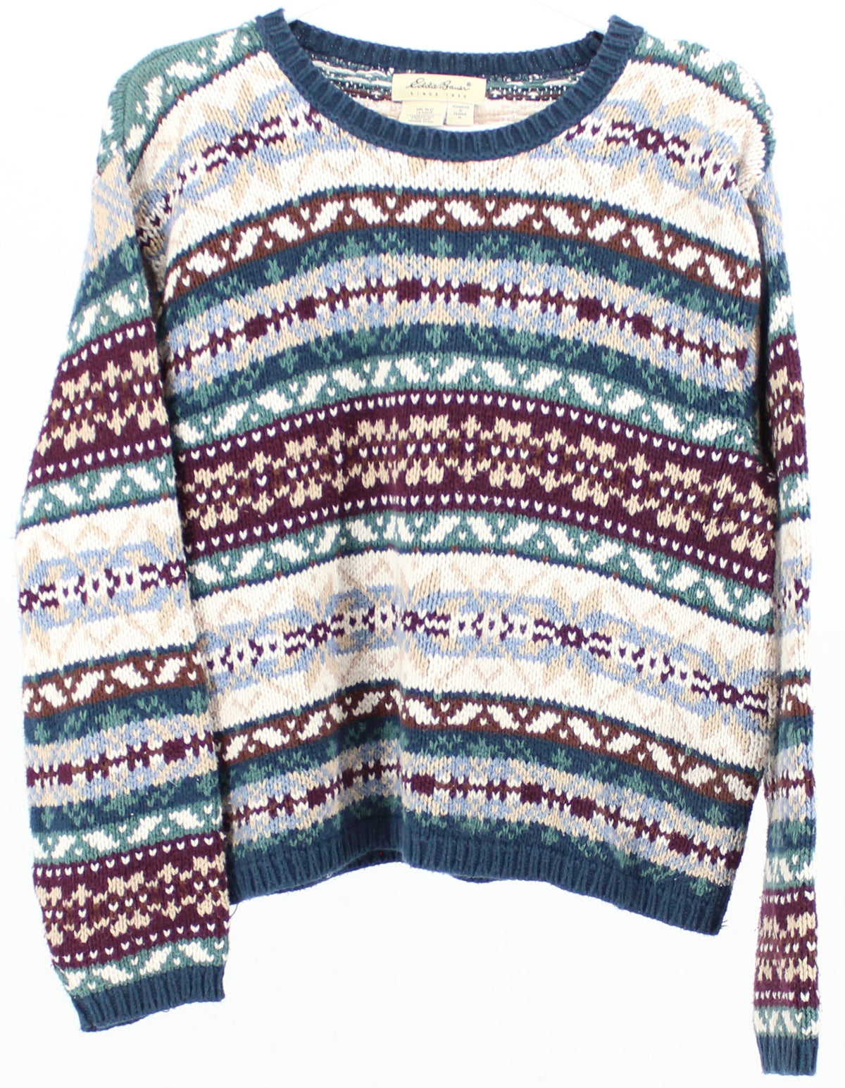 Eddie Bauer Multi color Jacquard-knit Sweater