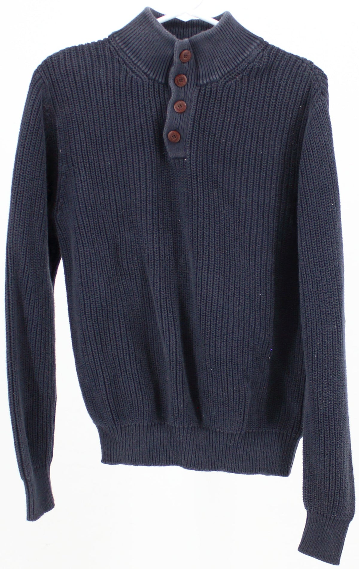 L.L.Bean Navy Blue Front Buttons Sweater