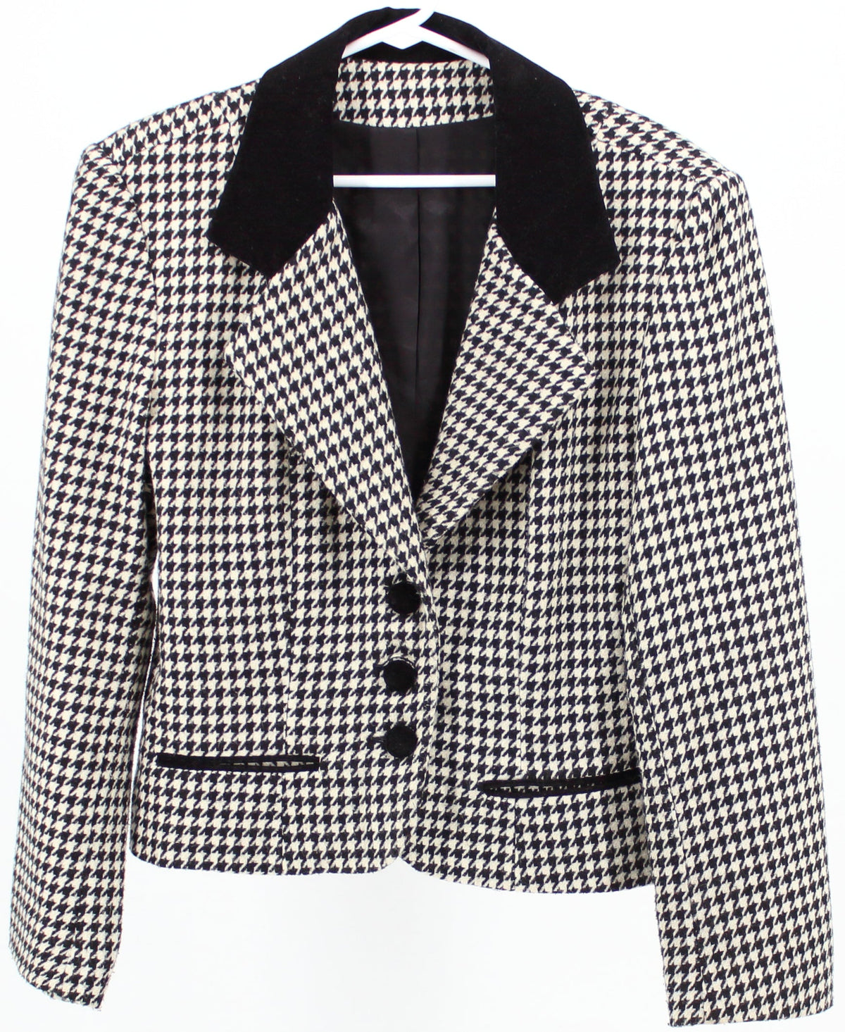 Camdan Place Black and Off White Pied de Poule Blazer