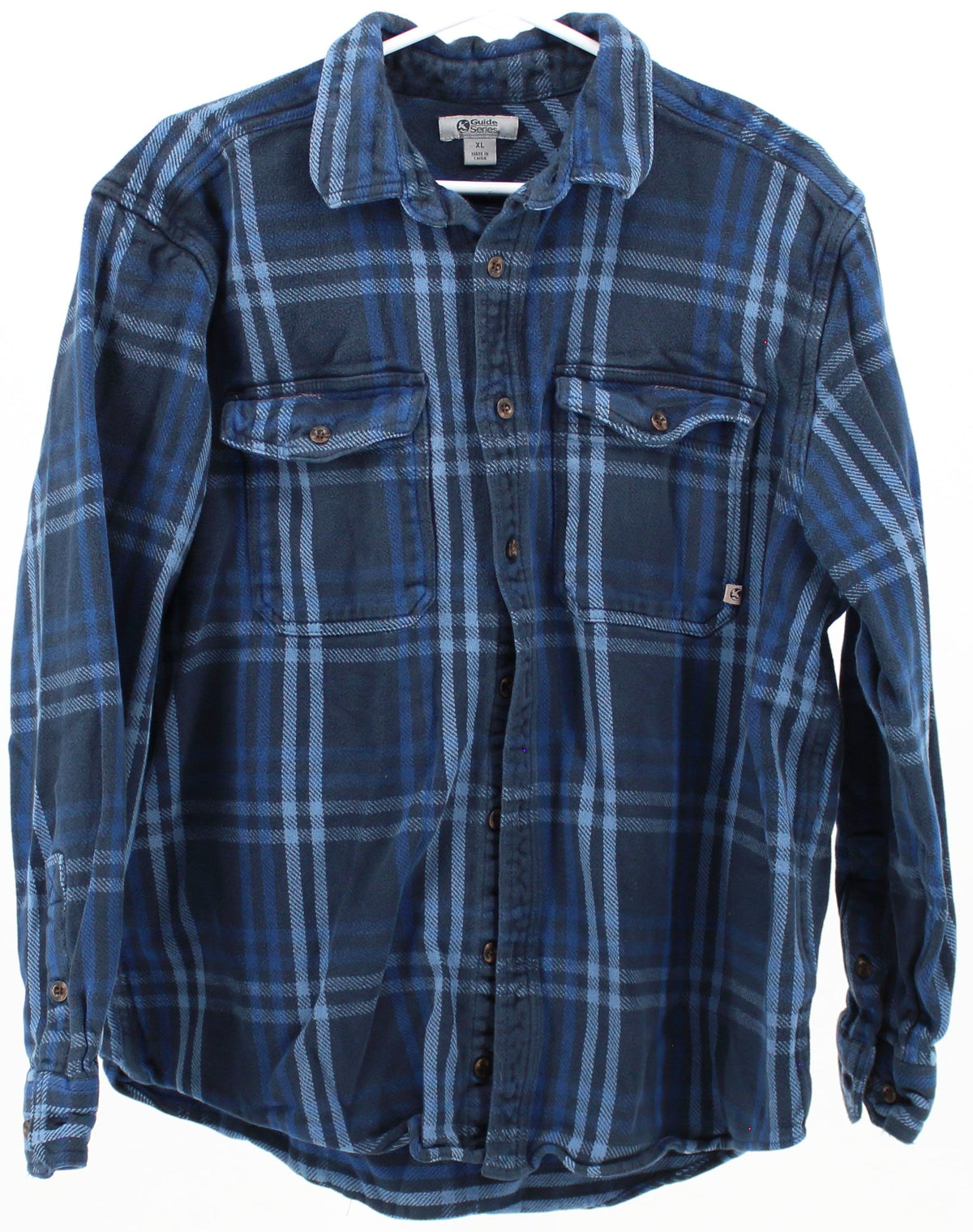 Guide Series Blue Plaid Thick Flannel Shirt