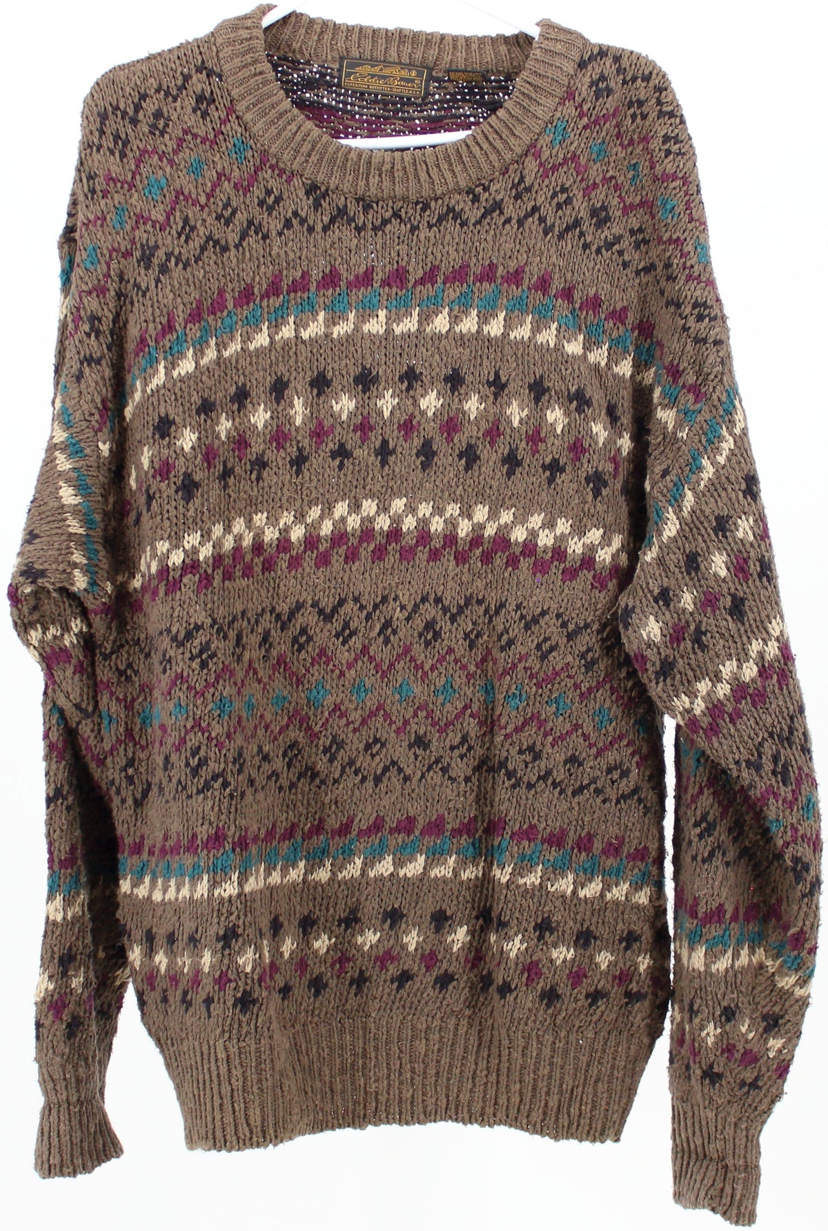 Eddie Bauer Multicolor Jacquard-knit Sweater