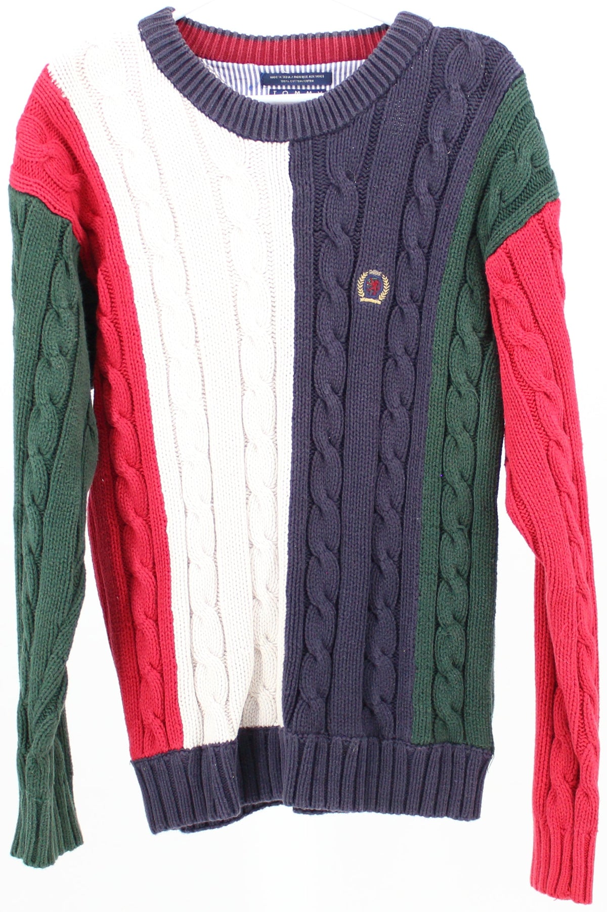 Tommy Hilfiger Navy Blue Green Off White and Red Sweater