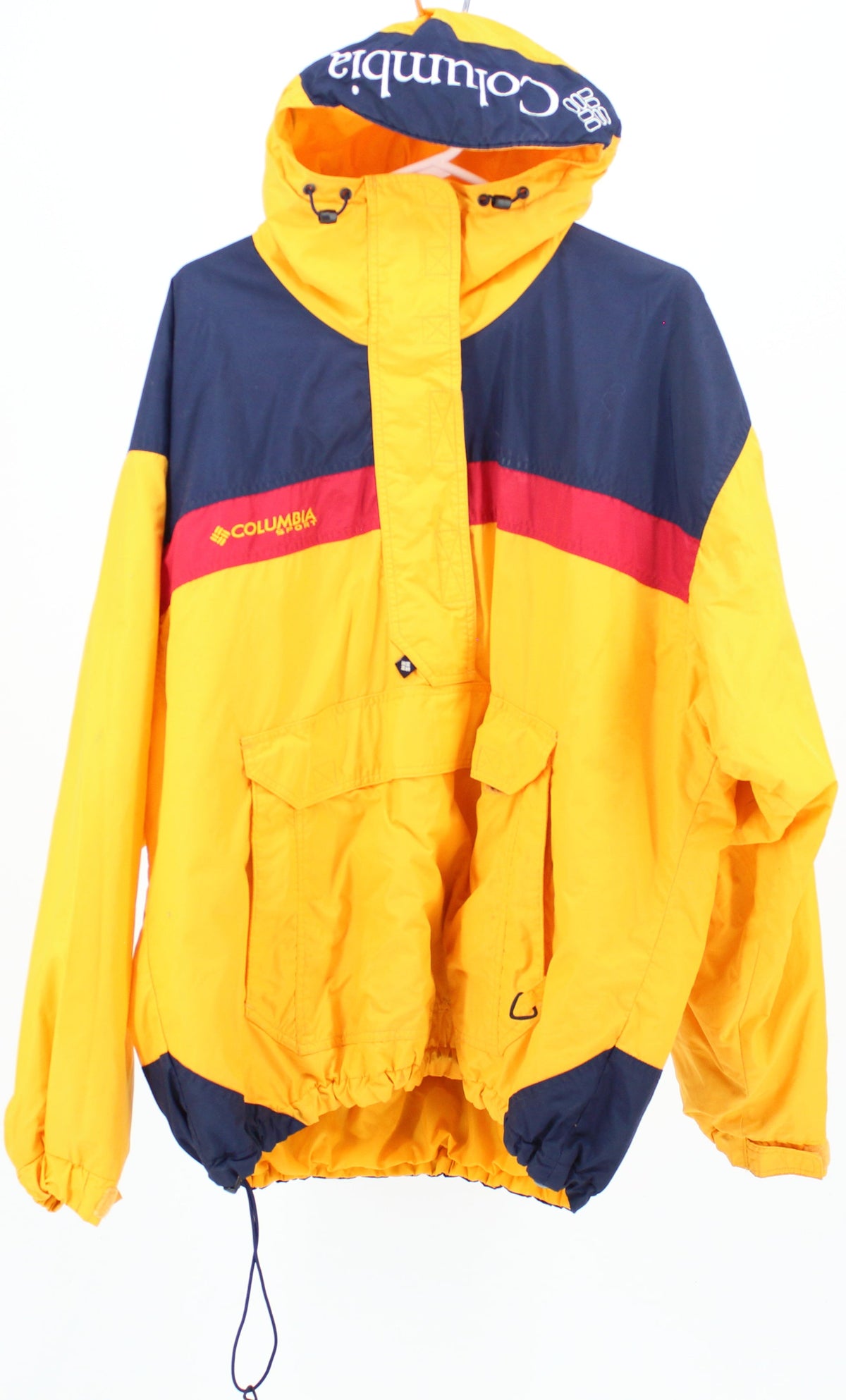 Columbia Sport Navy Blue Red and Yellow Women's Half-zip Jacket