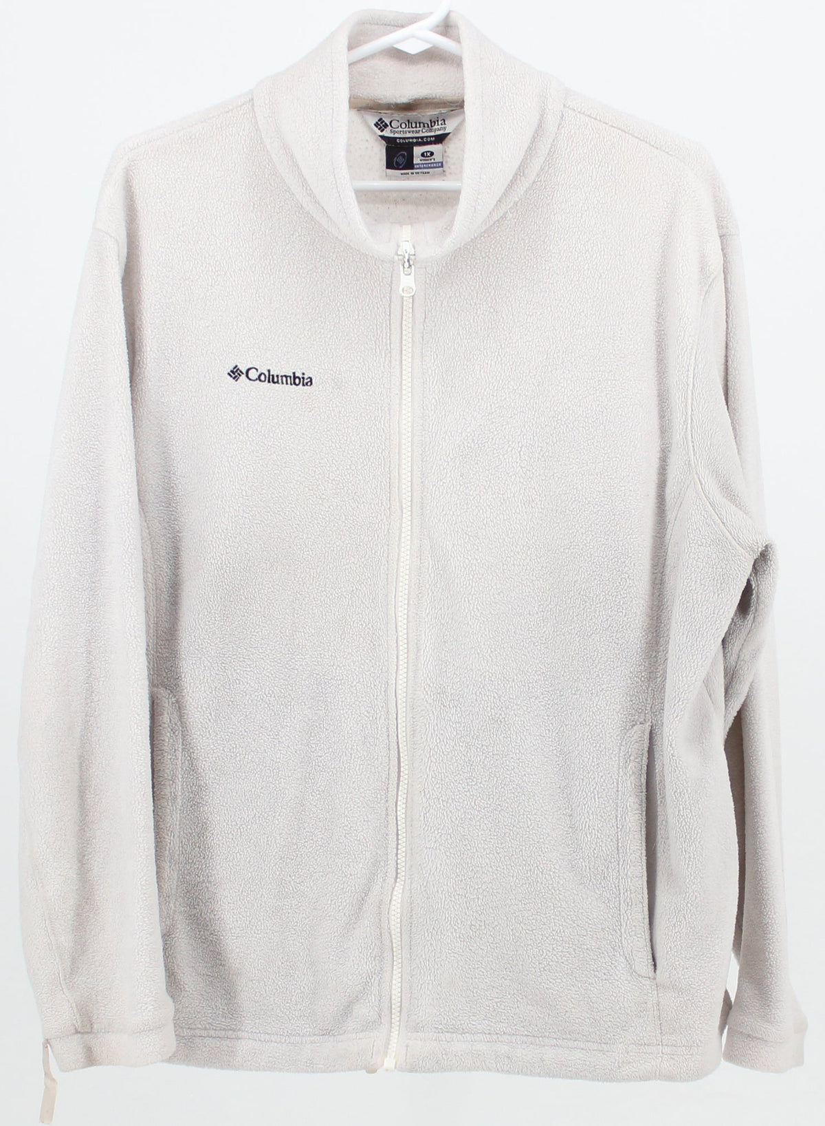 Columbia White Fleece Jacket