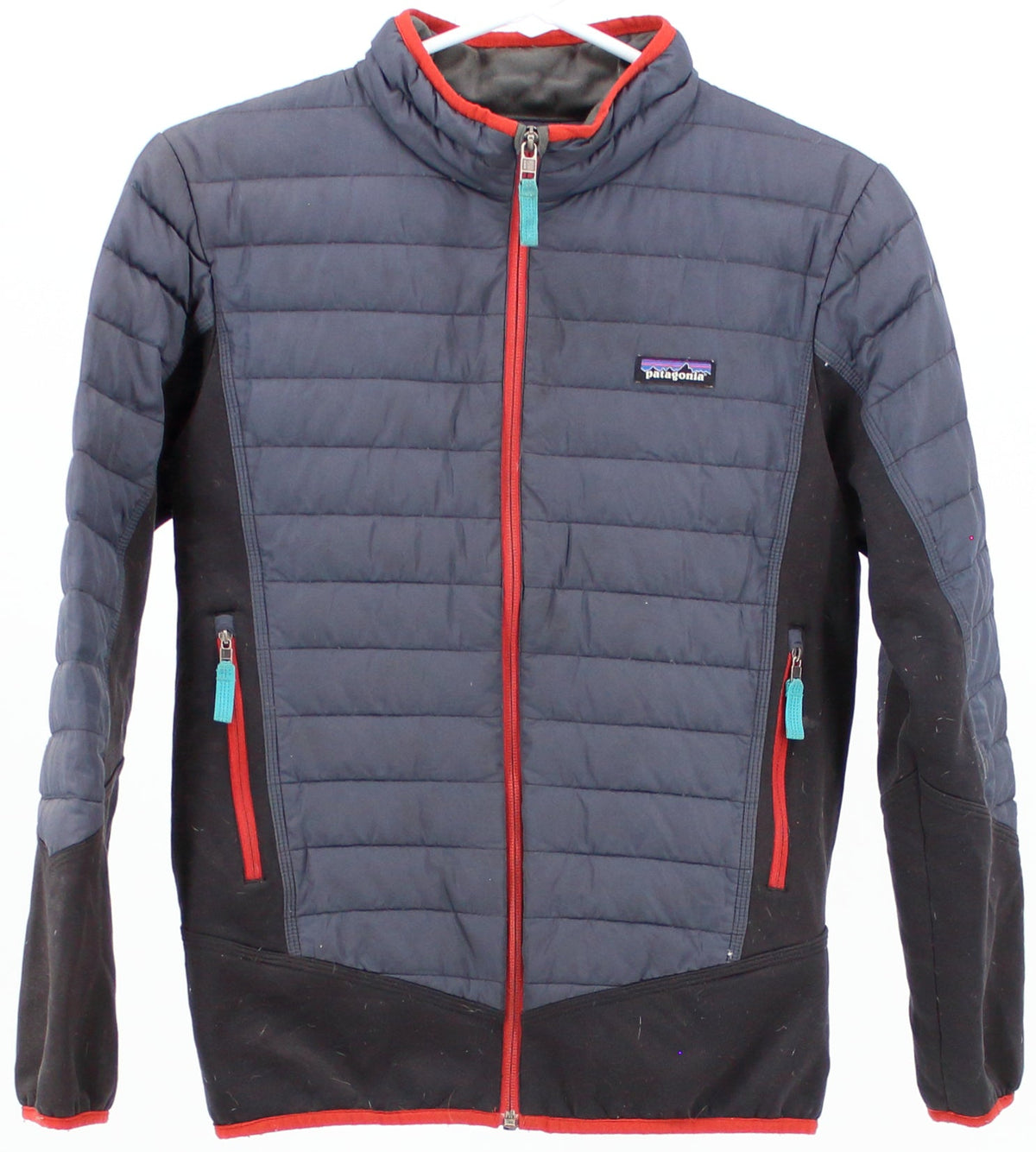 Patagonia Blue Red and Black Quilted Jacket