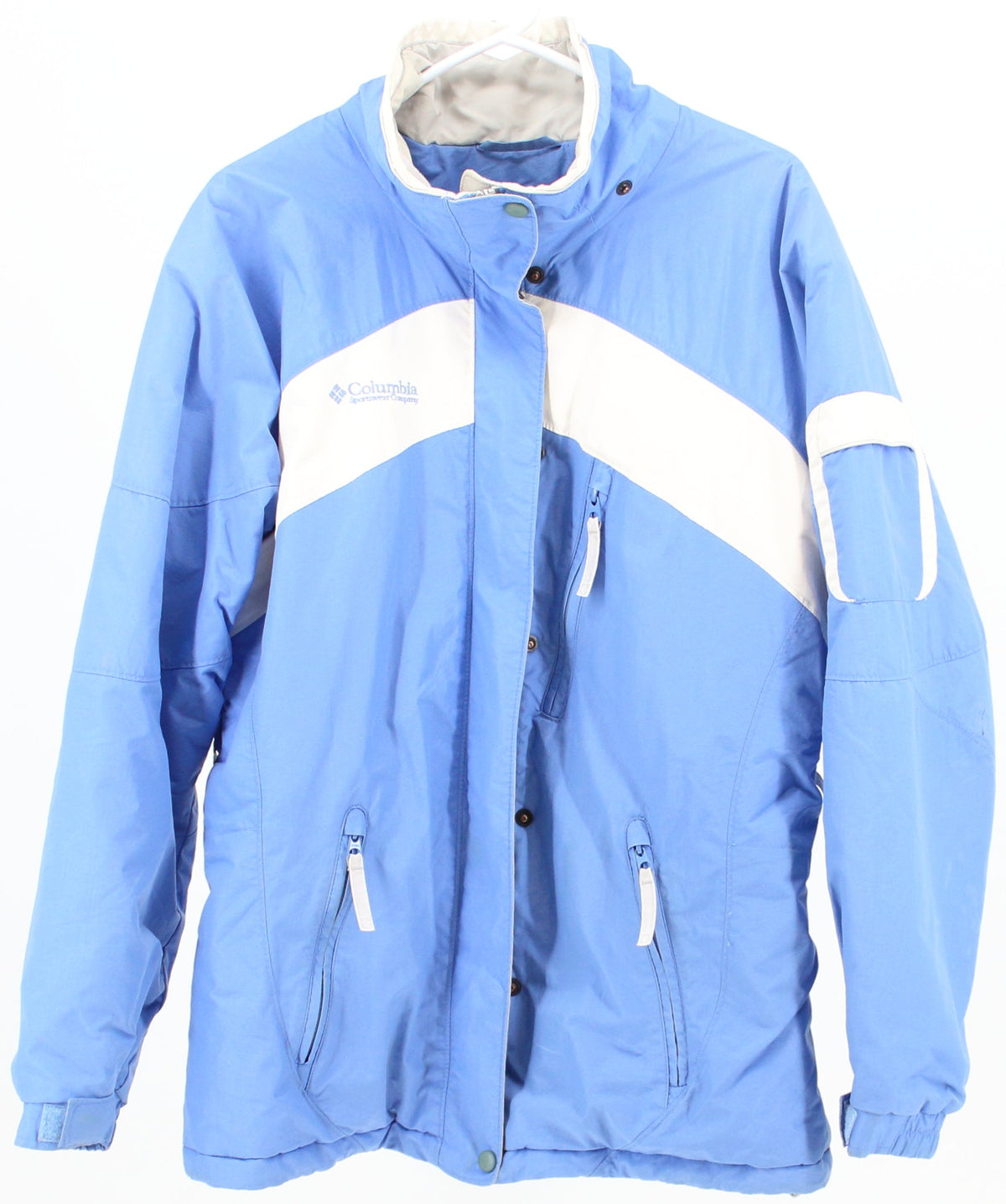Columbia Blue and White Mid Coat