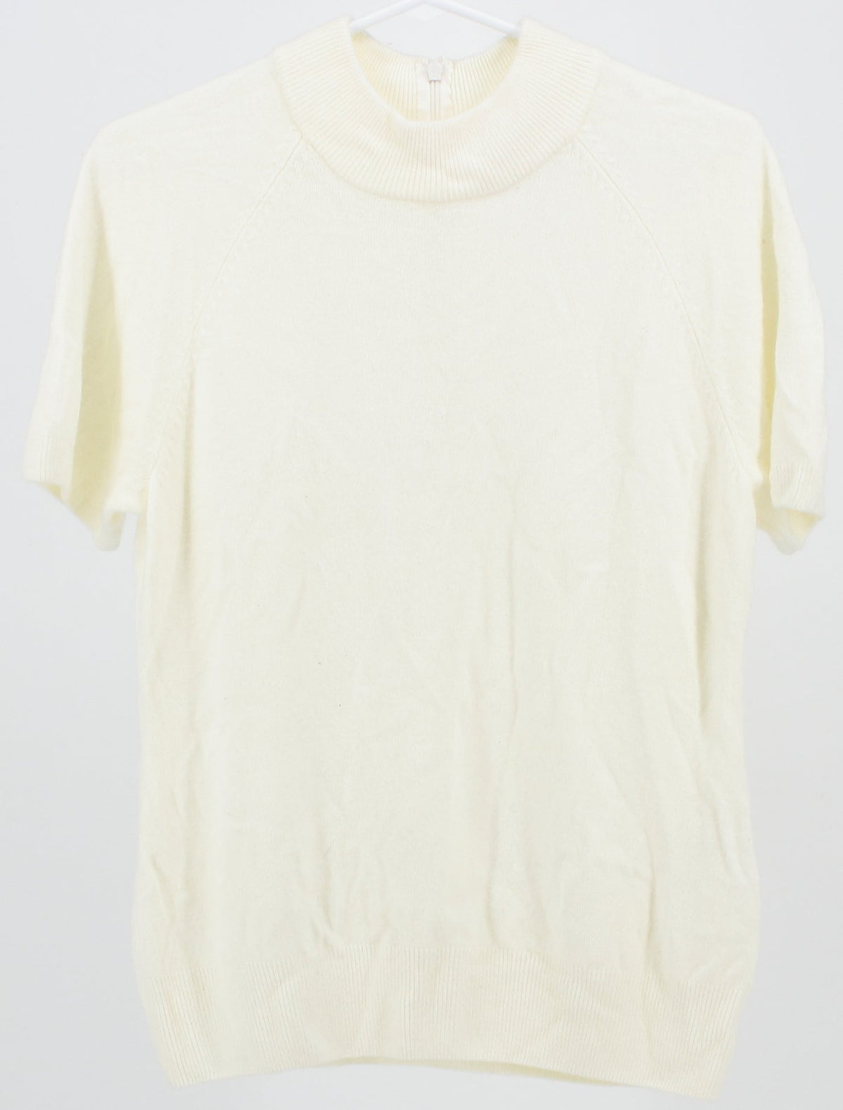 The Tog Shop Off White Short Sleeve Knit Top