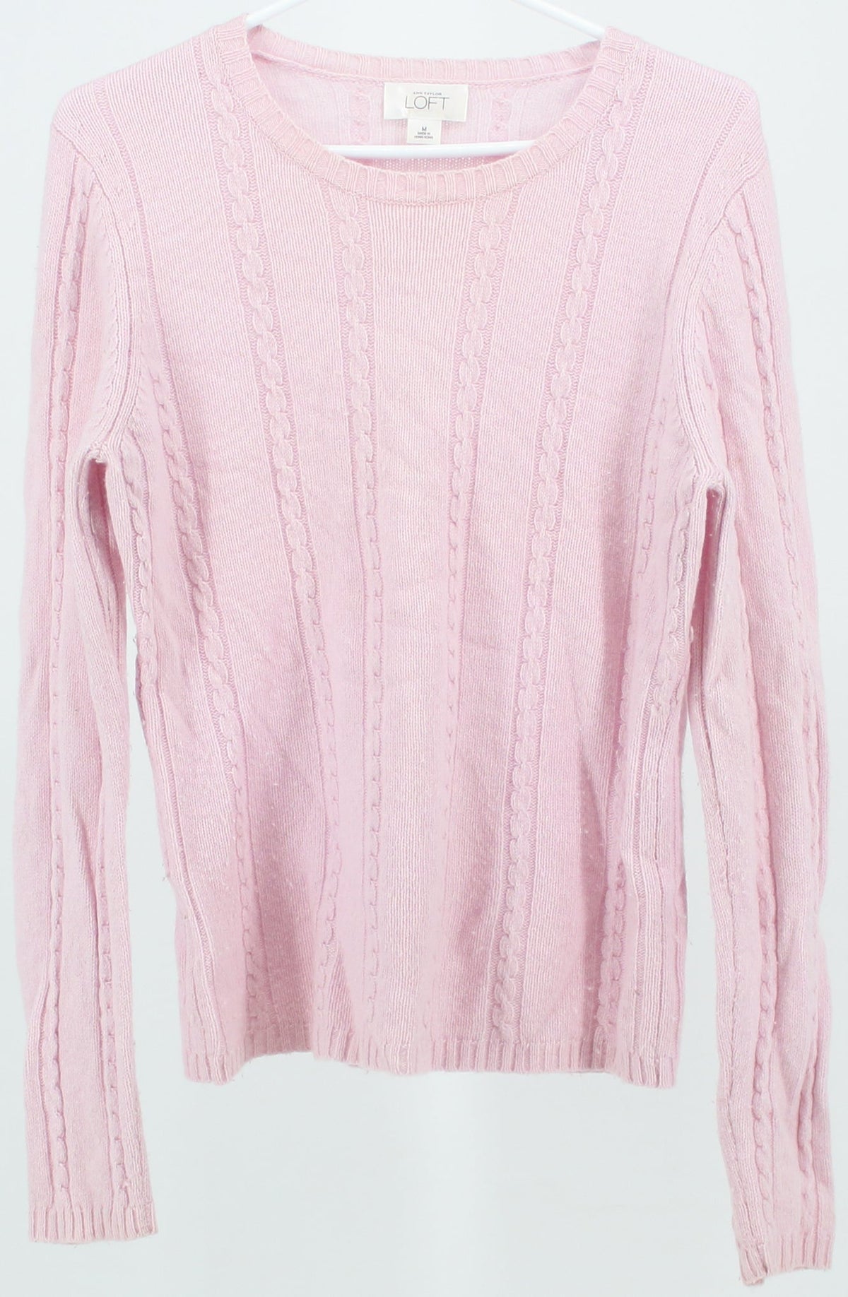 Ann Taylor Loft Light Pink Long Sleeve Sweater