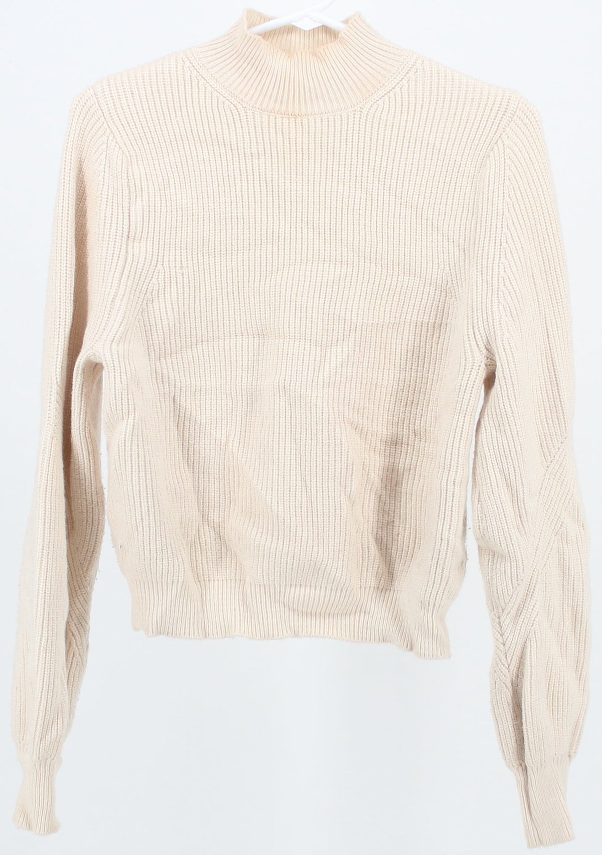 Zara Off White Turtleneck Knit Sweater