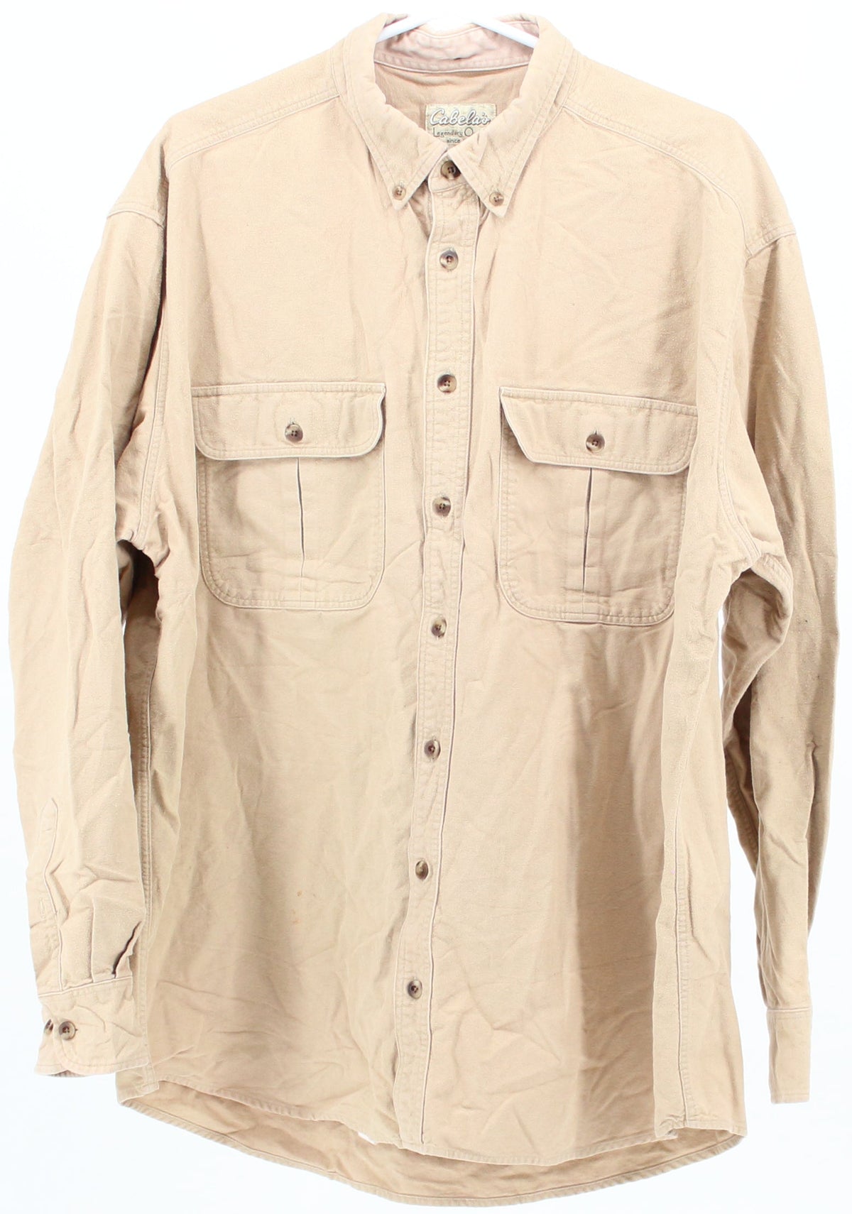 Cabela's Light Beige Flannel Shirt