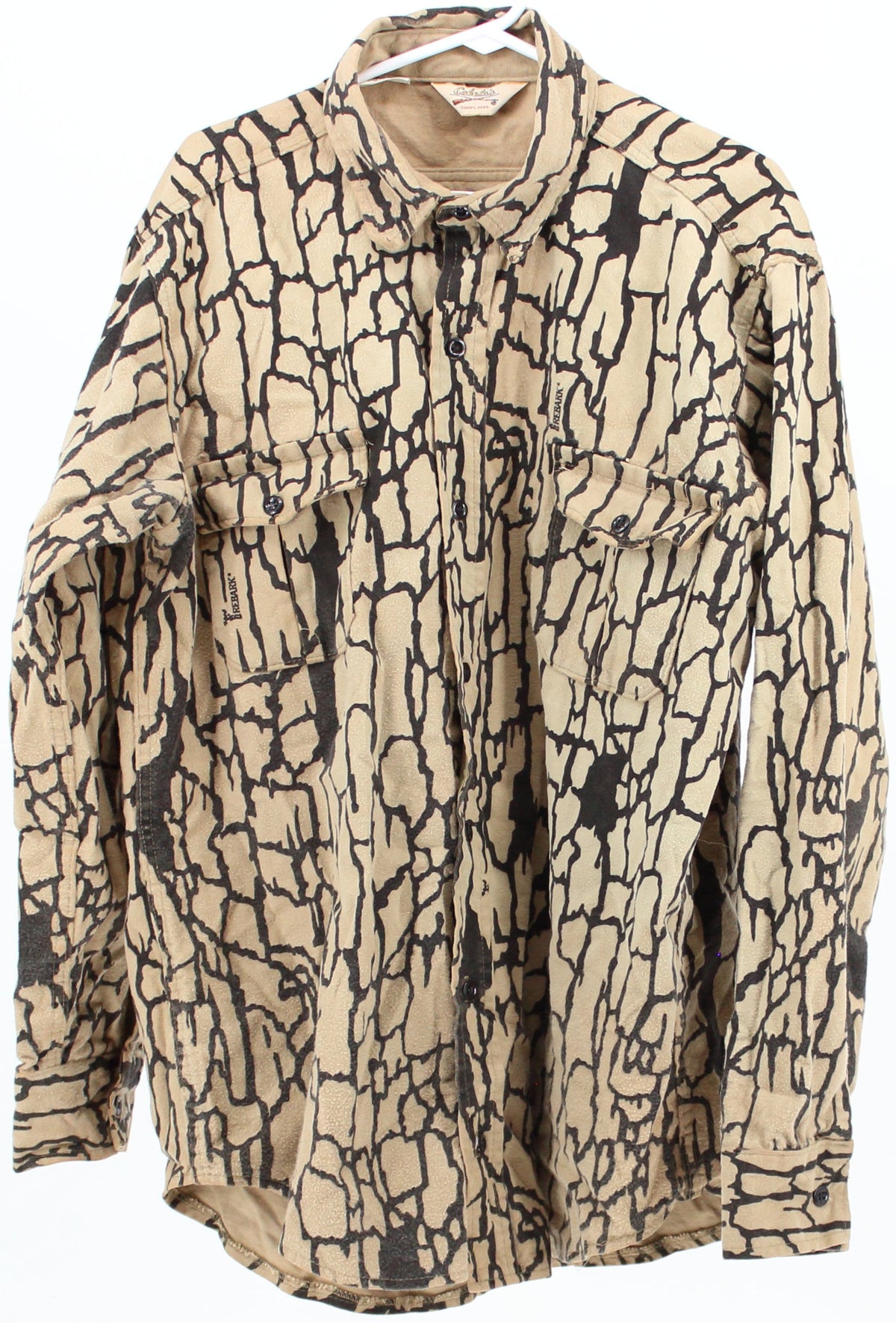 Cabela's Beige and Black Printed Flannel Shirt