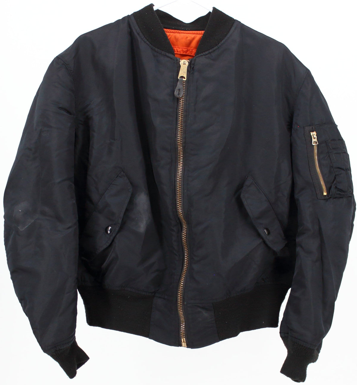 Alpha Reversible Black and Orange Bomber Jacket