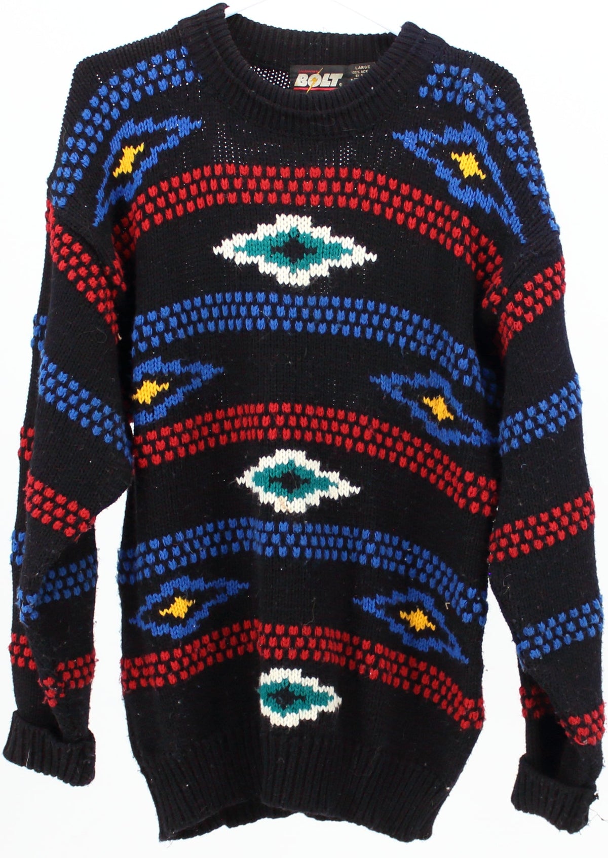 Lightning Bolt Jacquard Knit Sweater